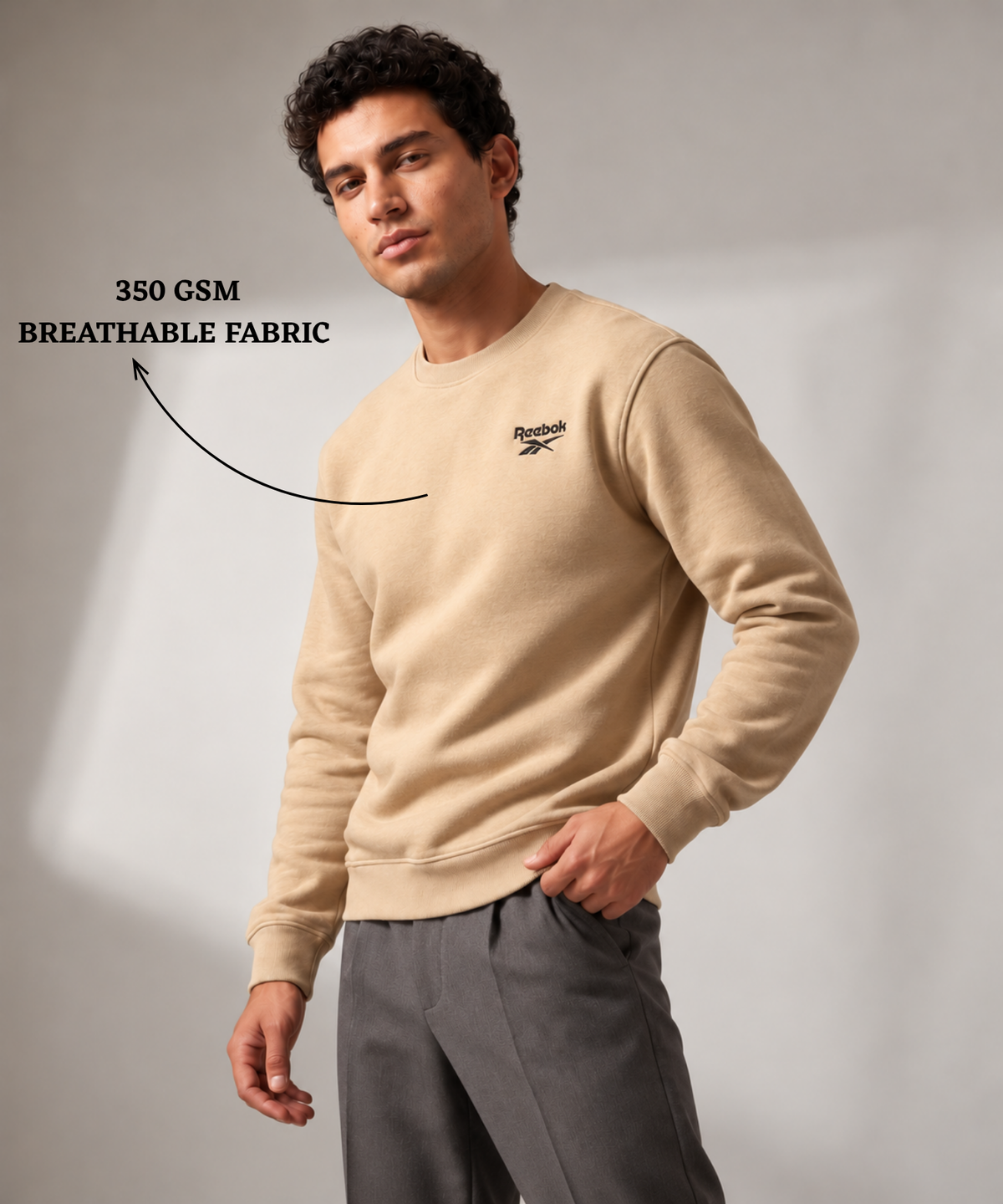 Premium Quality 3 Thread Cotton Fleece Round Neck Sweatshirt (GSM 350)|DOD