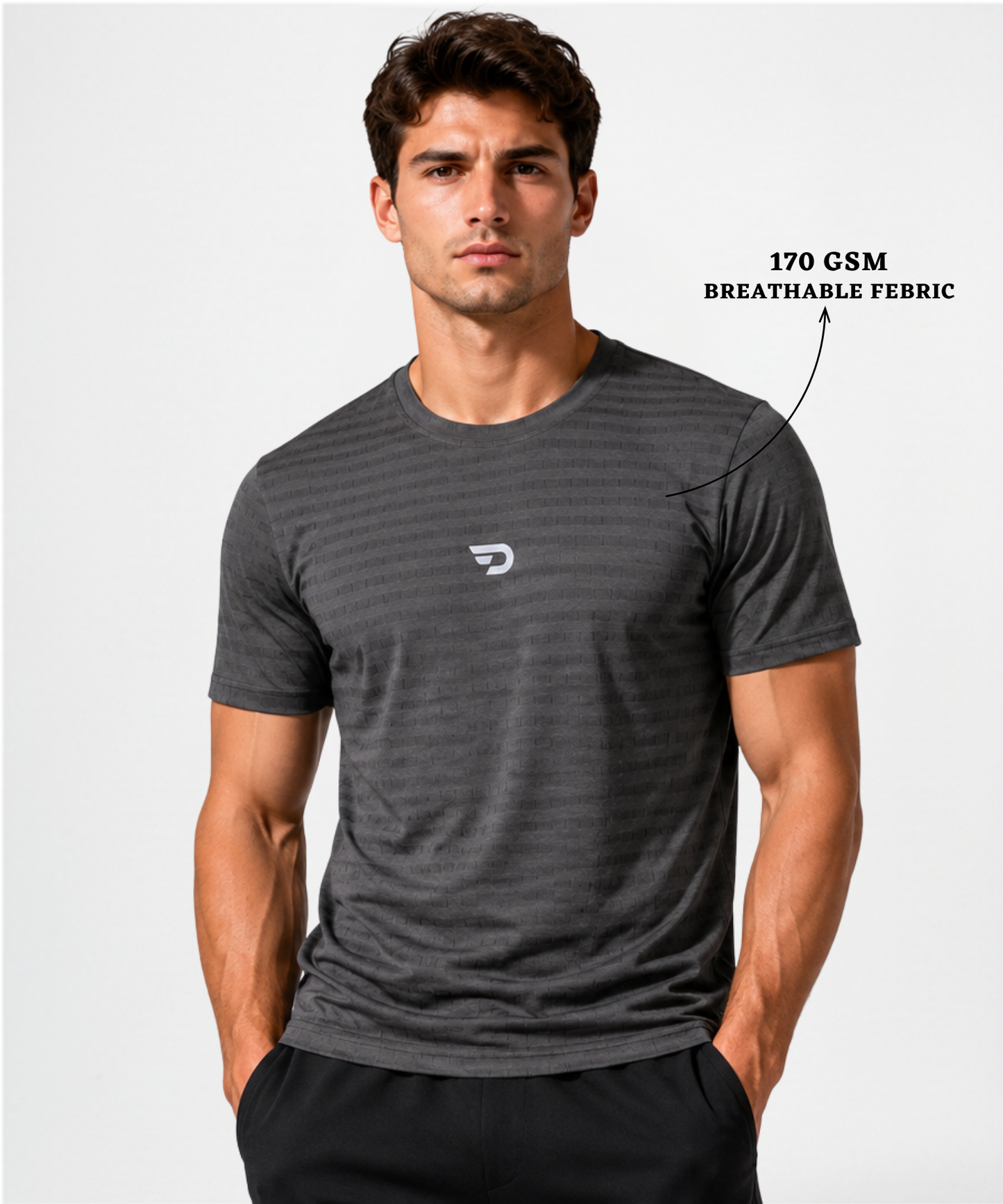 Men's Premium Imported Mesh Lycra Sports T-Shirt | 170 GSM Lightweight Fabric