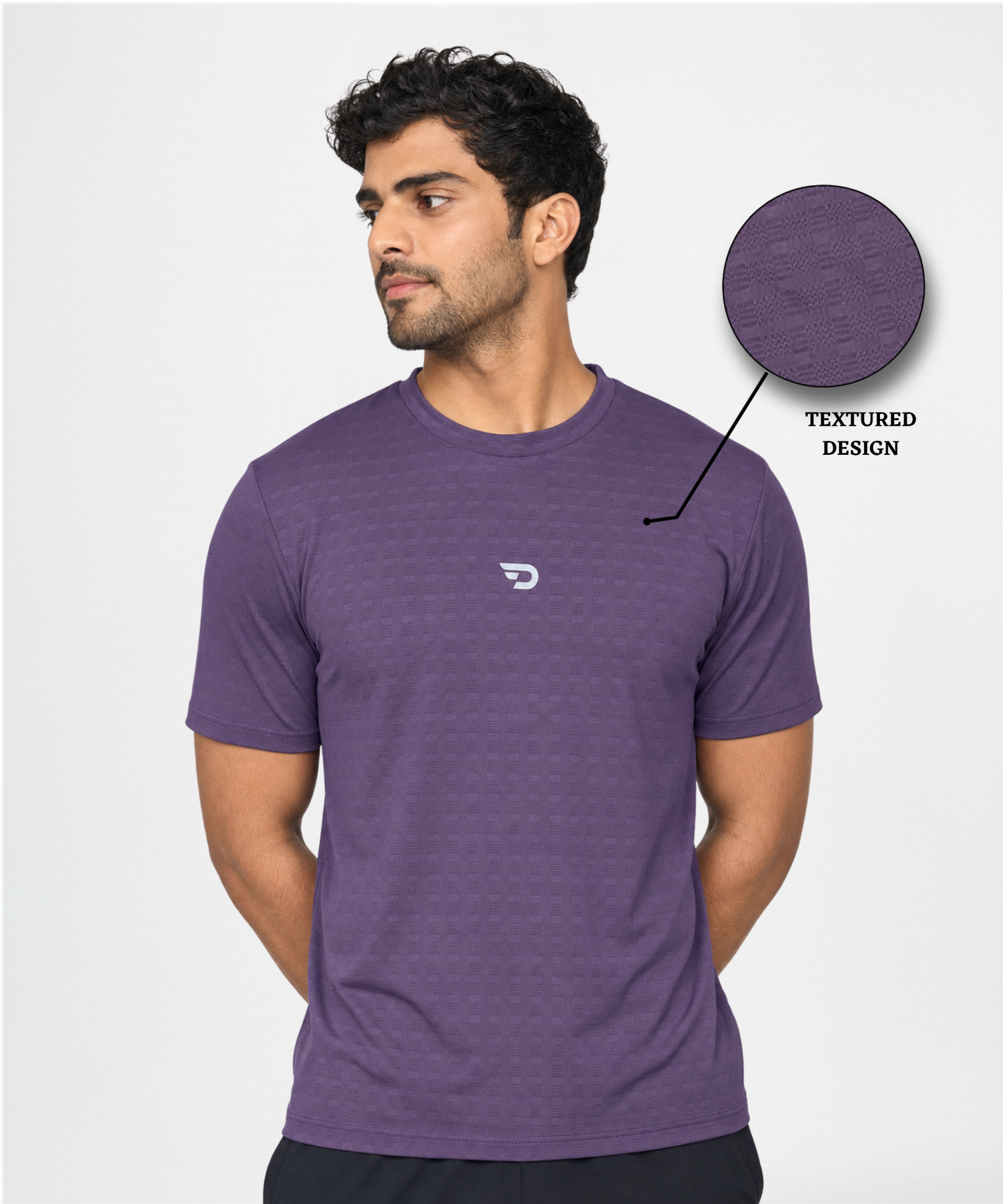 Imported Mesh Jacquard Lycra Sports T-Shirt for Men | 170 GSM | Regular Fit