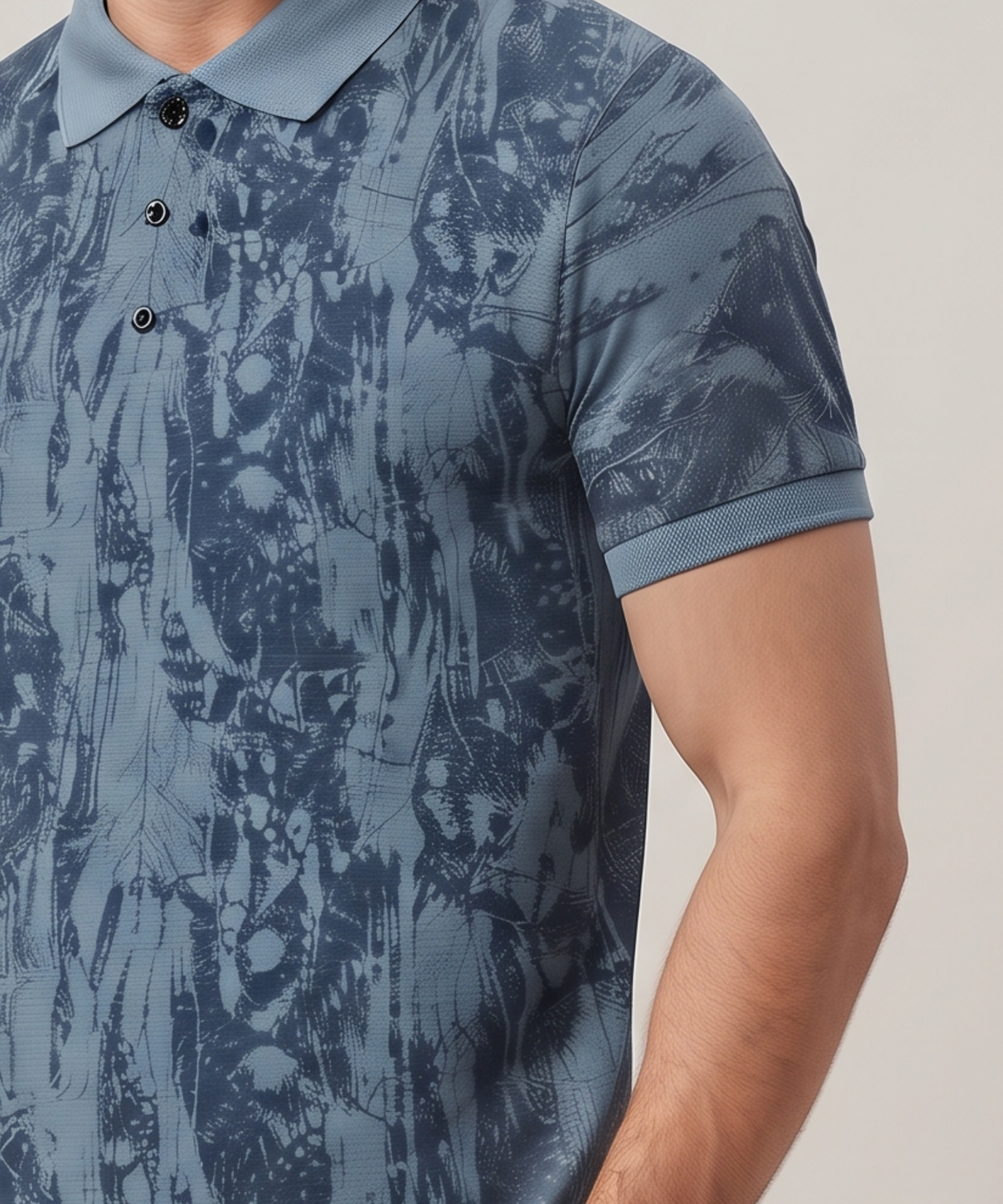 Denmonk Men’s Imported Korean Check Lycra Printed Polo T-Shirt | 180 GSM | Regular Fit