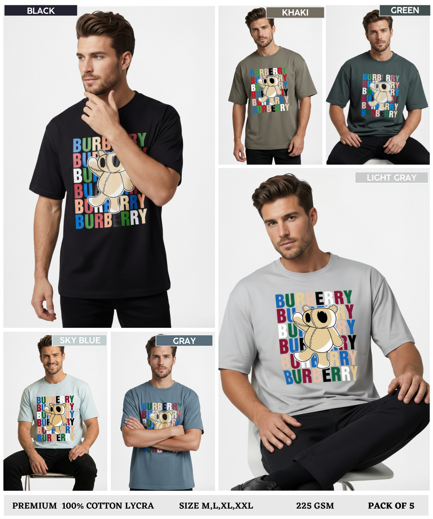 Premium Quality 100% Cotton Lycra T-Shirts