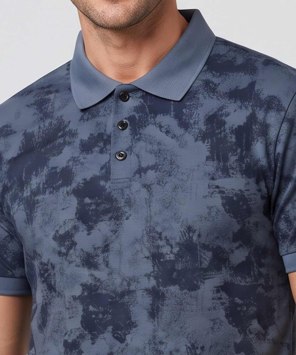Denmonk Men’s Imported Korean Check Lycra Printed Polo T-Shirt | 180 GSM | Regular Fit