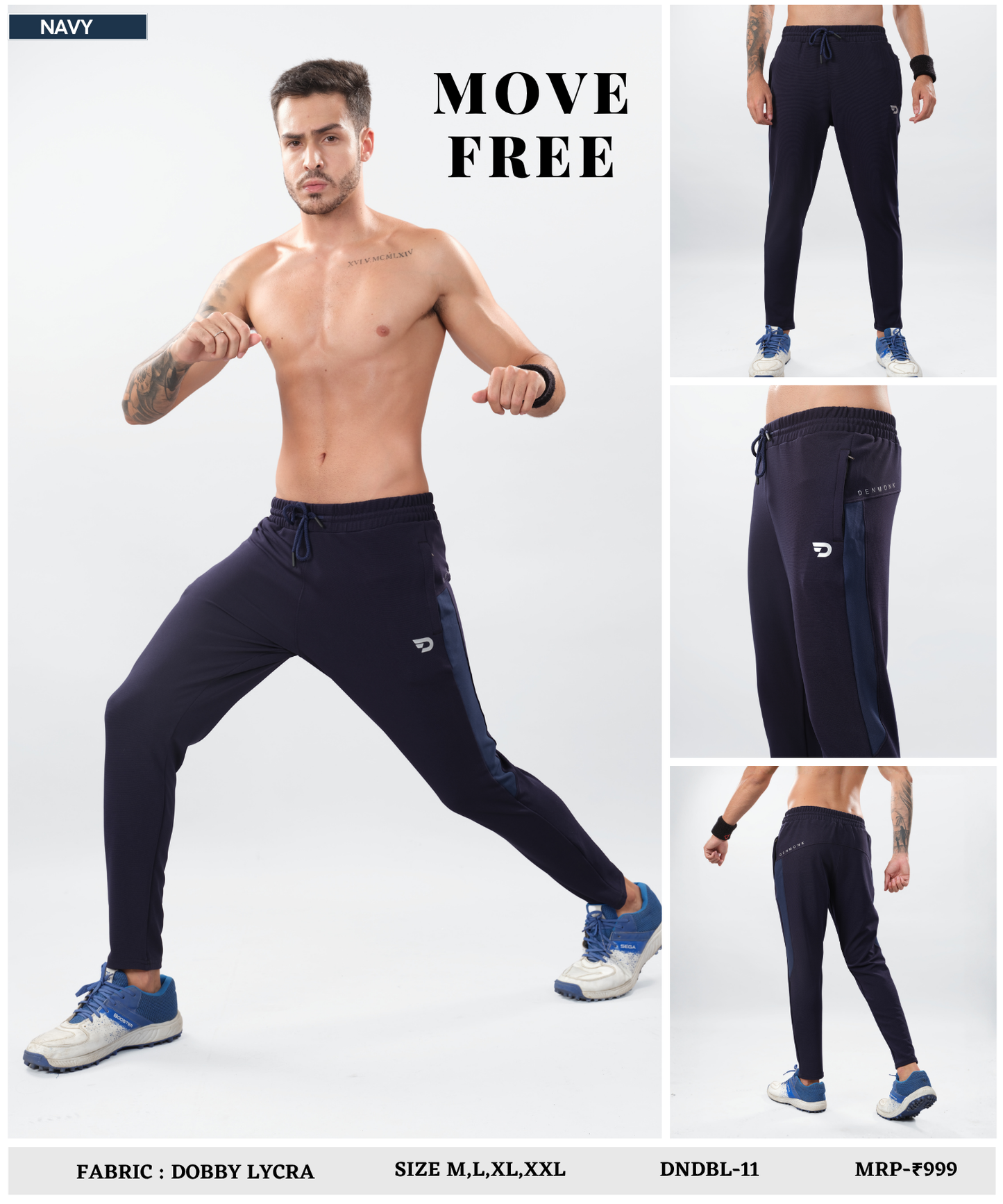 ColorBlock Trackpant – Imported  Dobby Lycra ( 280 GSM)