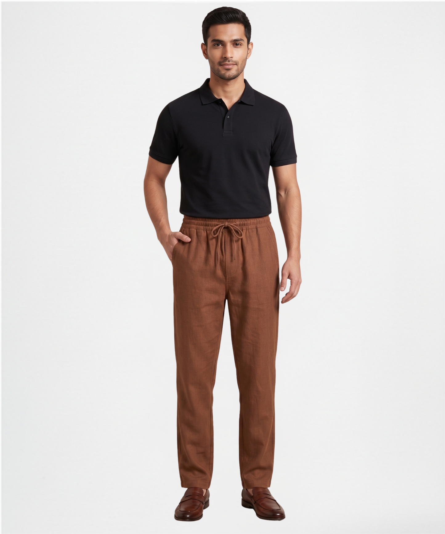 Premium Cotton Linen Slub Lycra Casual Pants – Comfort Fit | DOD