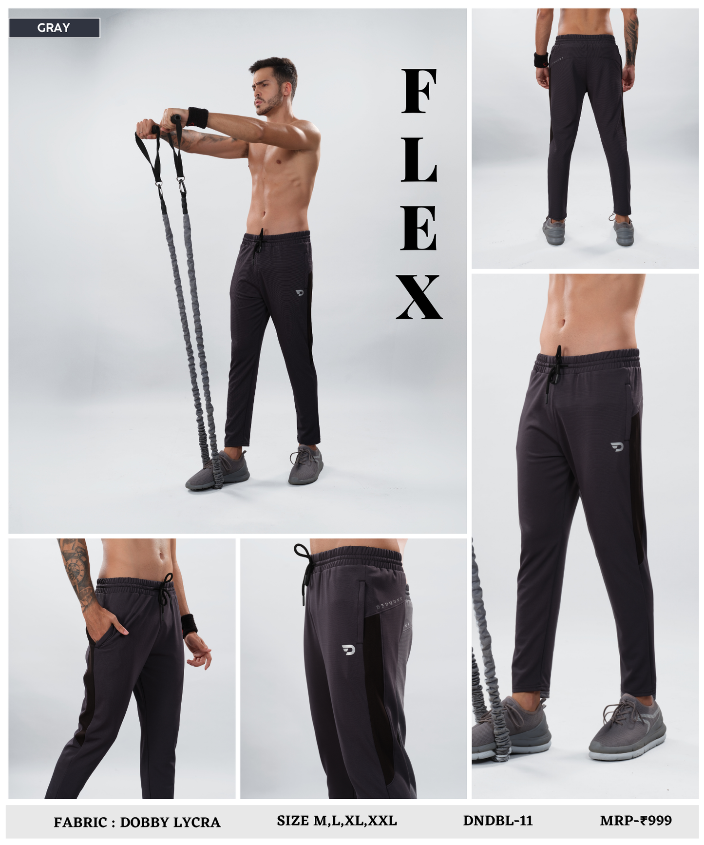 ColorBlock Trackpant – Imported  Dobby Lycra ( 280 GSM)