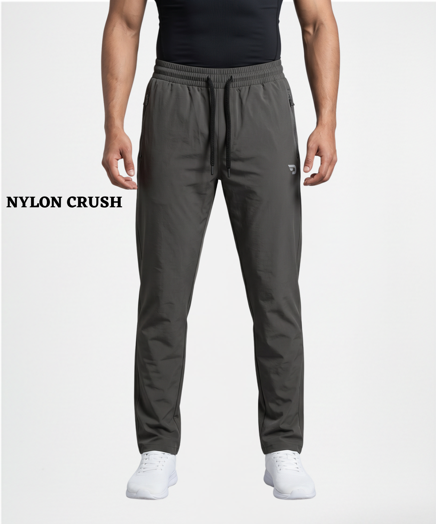 NylonFlex Zip Trackpants - Imported Nylon Crush Lycra  (180 GSM) |DOD