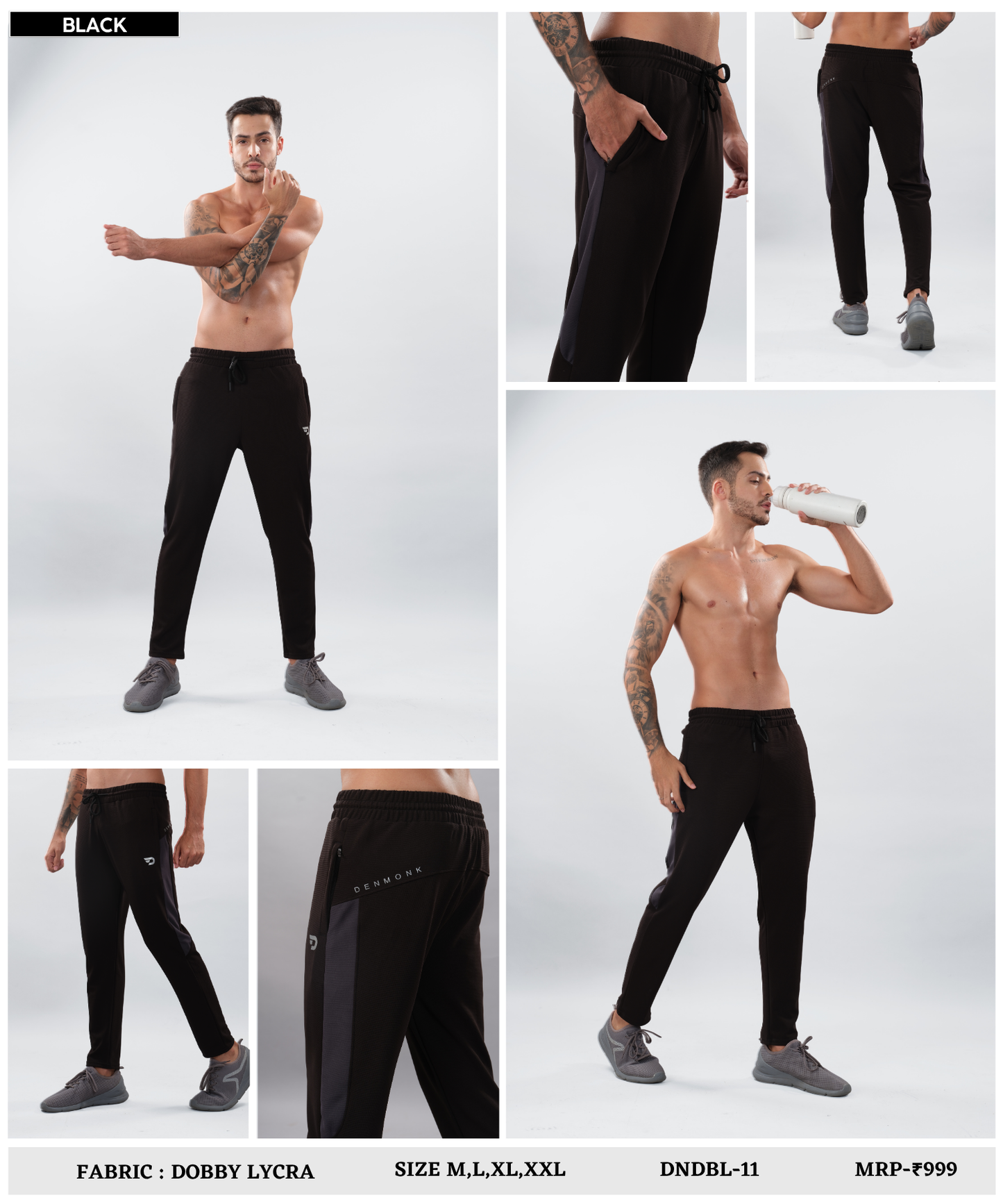 ColorBlock Trackpant – Imported  Dobby Lycra ( 280 GSM)