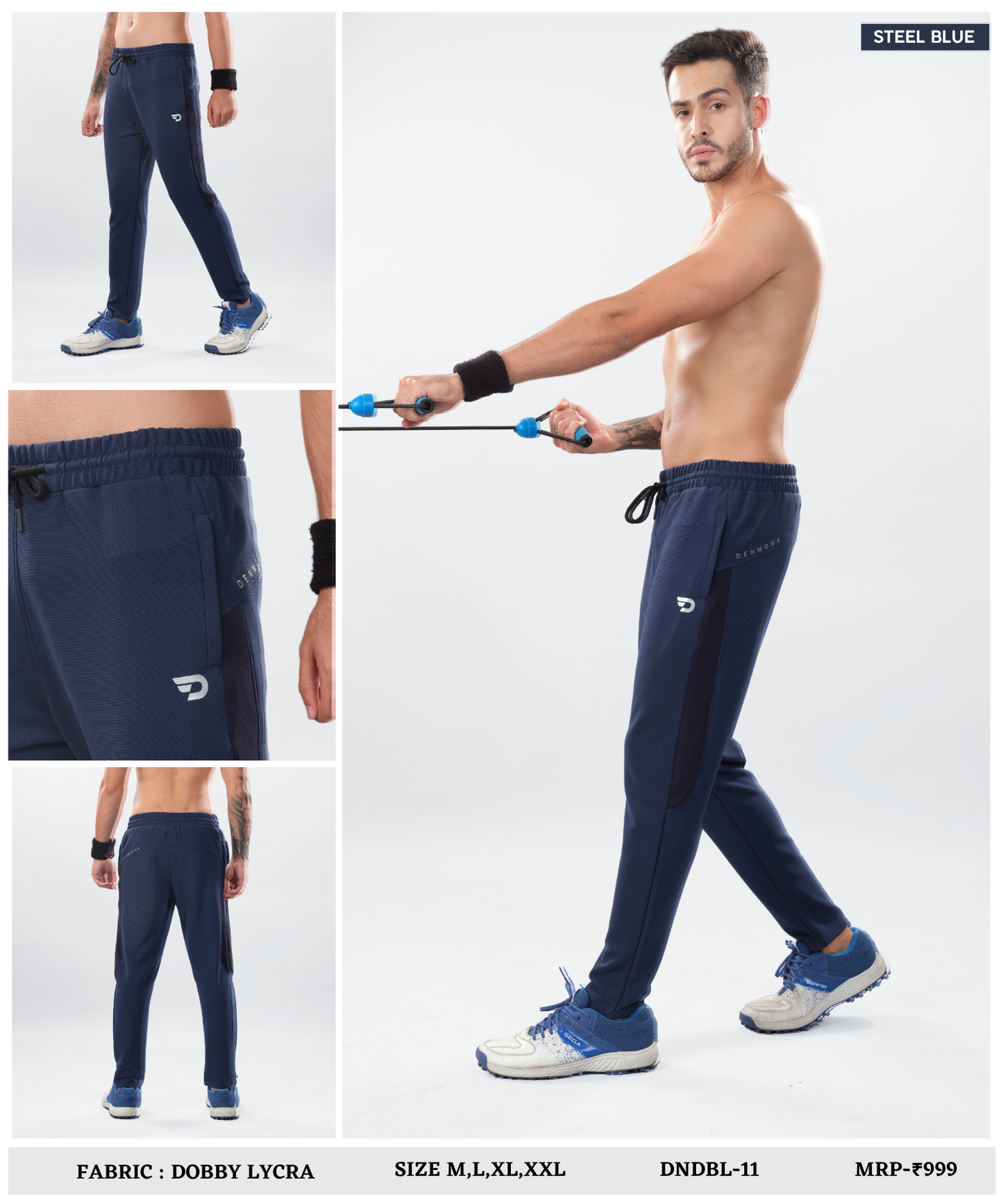 ColorBlock Trackpant – Imported  Dobby Lycra ( 280 GSM)