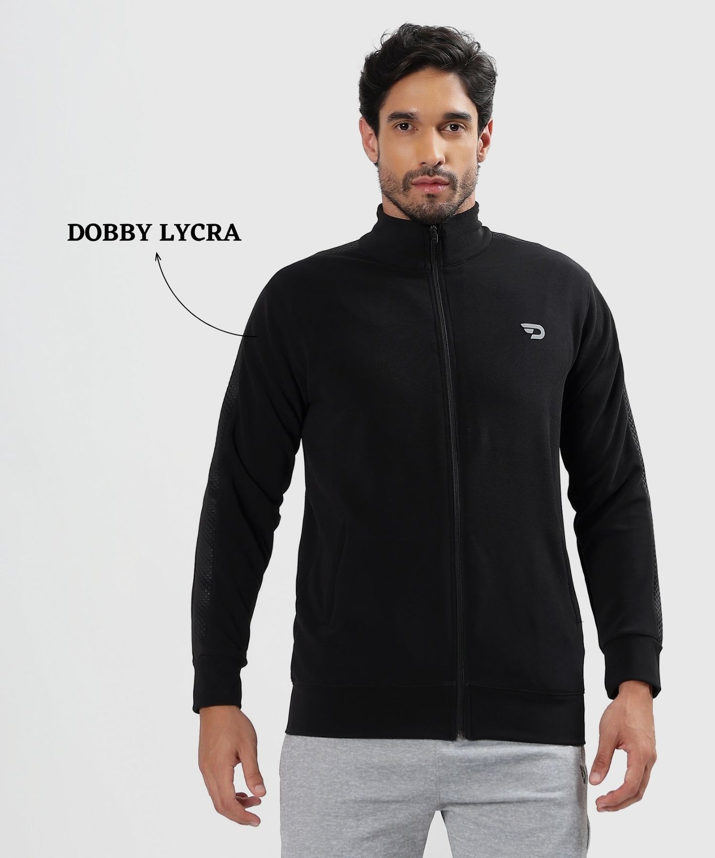 Stylish Full-Zip Jacket - Imported Dobby Lycra  (GSM 290)