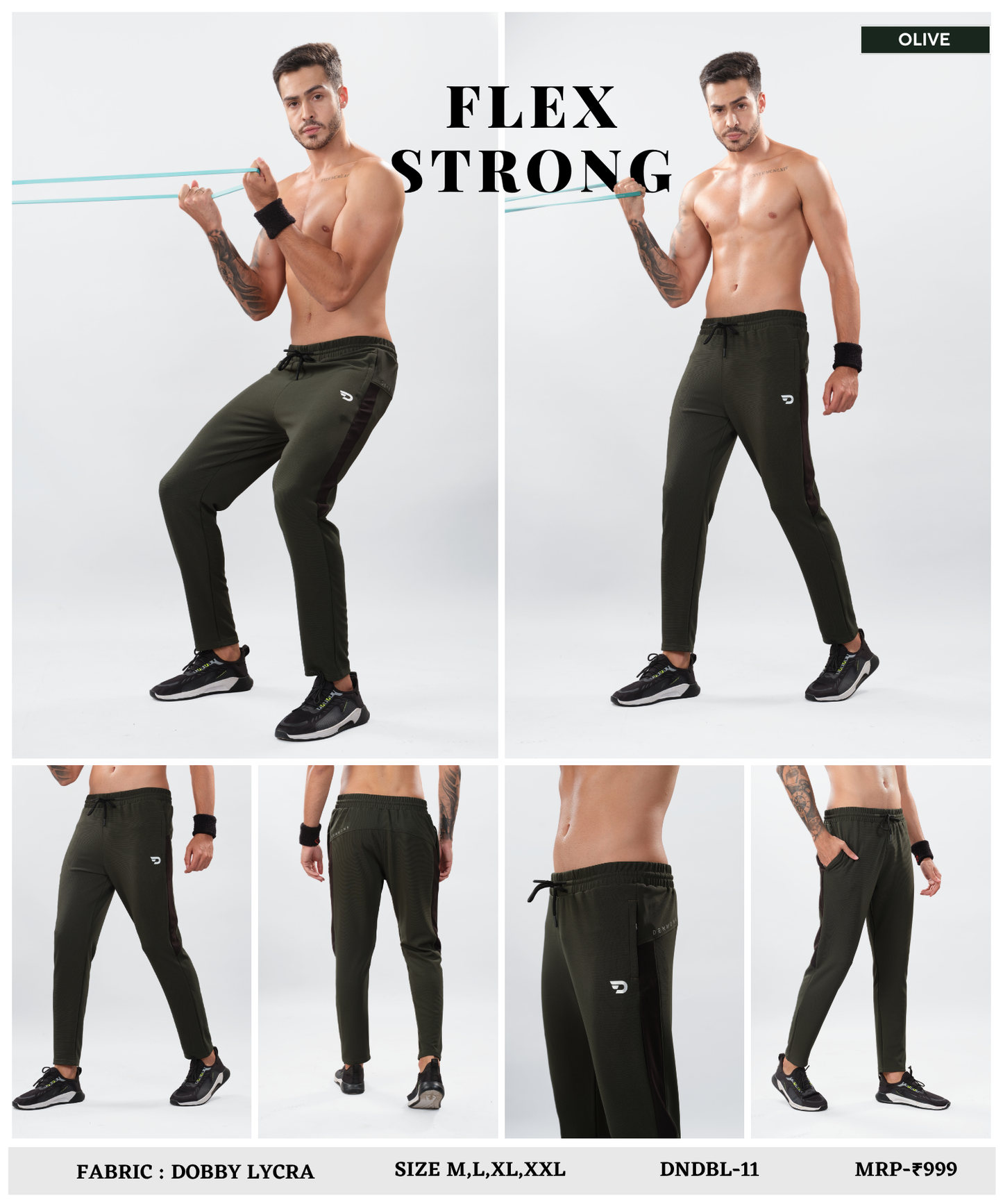 ColorBlock Trackpant – Imported  Dobby Lycra ( 280 GSM)