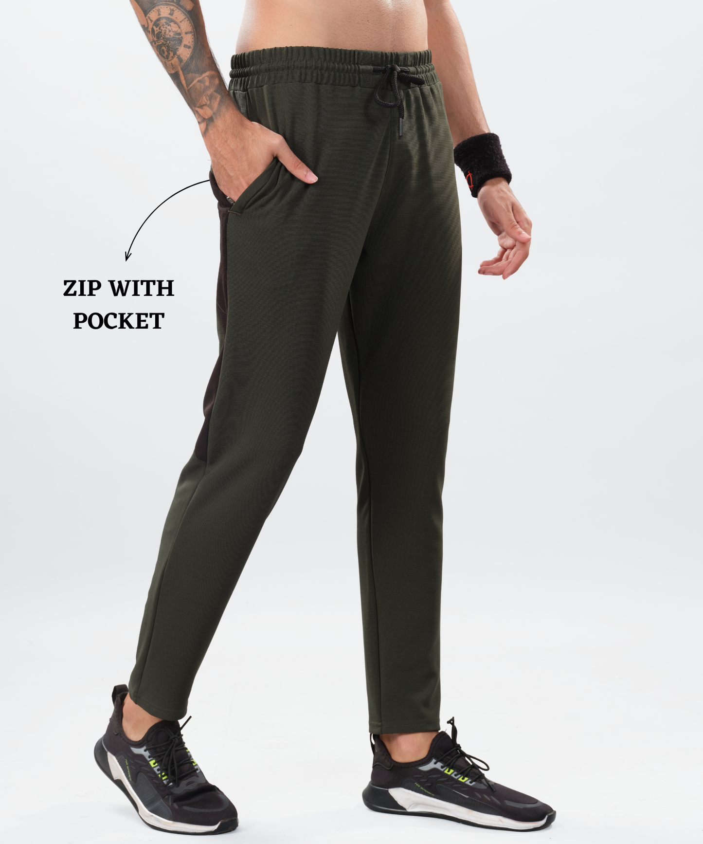 ColorBlock Trackpant – Imported  Dobby Lycra ( 280 GSM)