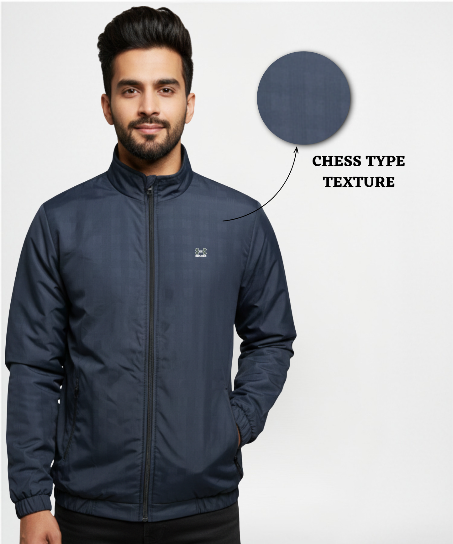 Premium Quality Nylon Check Windcheater Jackets (GSM 350, Rice-knit fabric inside )