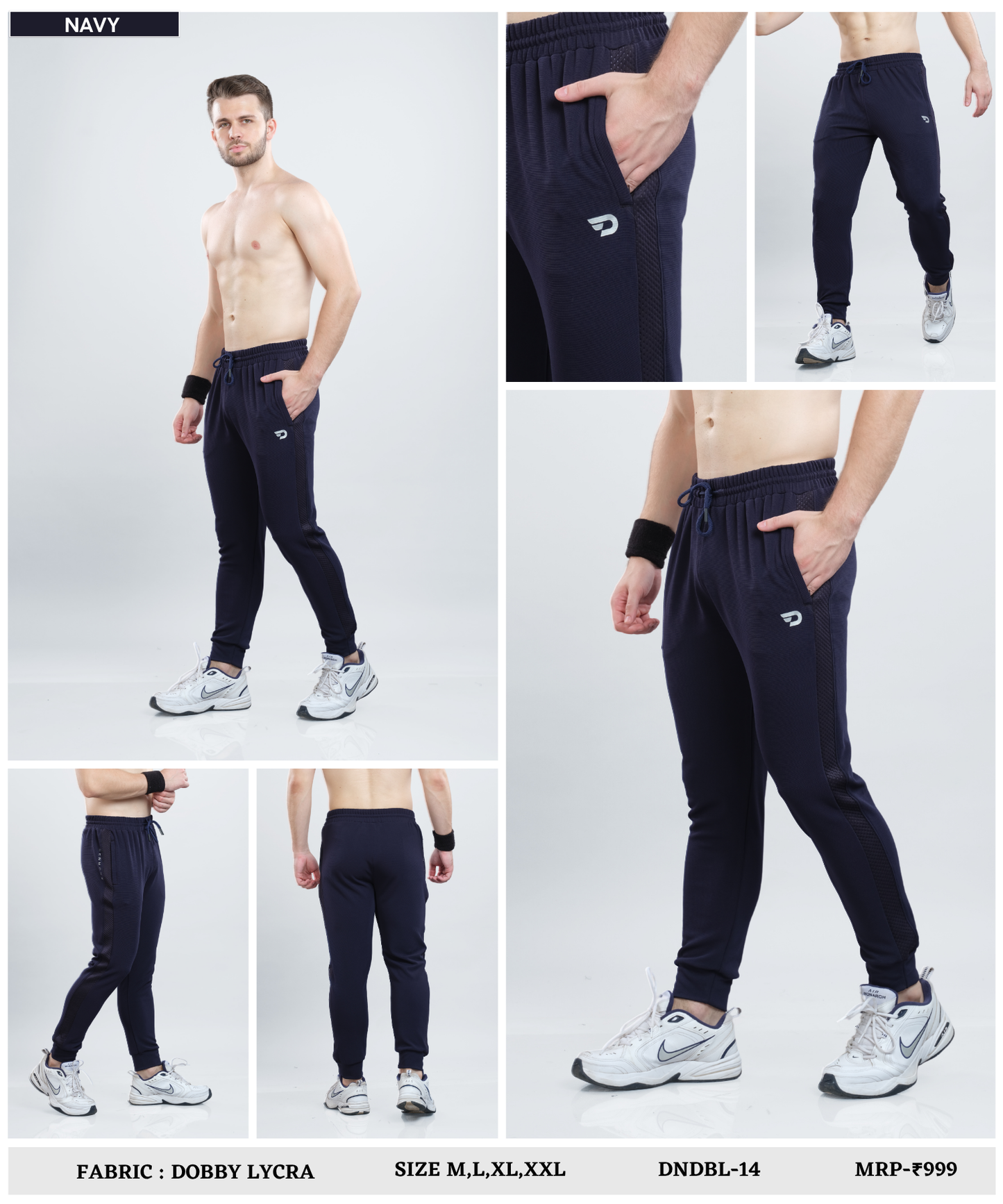 Action Fit  Trackpant – Imported Dobby Lycra ( 280 GSM)