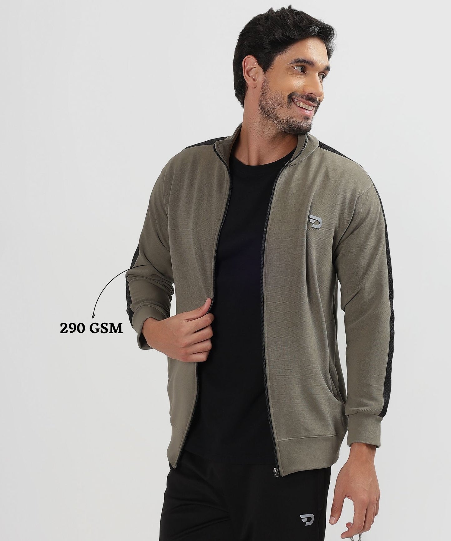 Stylish Full-Zip Jacket - Imported Dobby Lycra  (GSM 290)