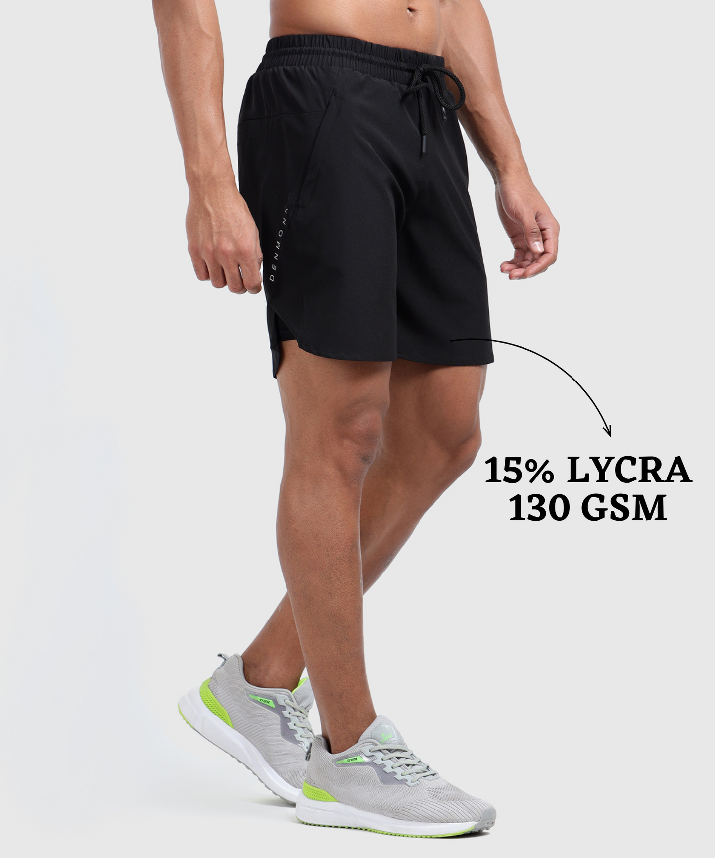 2-in-1 Shorts -Imported Ns Parachute (GSM 130, 15% Lycra)