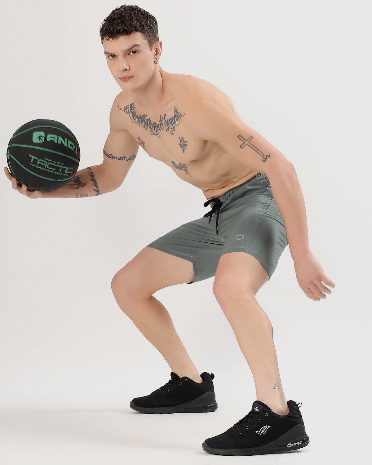 Men’s Solid Active Shorts - Imported Ns Parachute Lycra (15% Lycra 130 GSM)