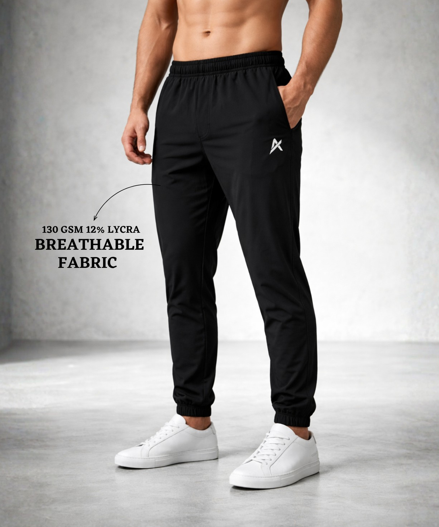 Imported Ns Parachute Lycra Trackpant (12% Lycra 130 GSM) | Athvix Active wear by Denmonk