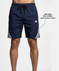 Imported Ns Parachute Lycra Shorts (15% Lycra 130 GSM) | Diagonal Triple Stripe