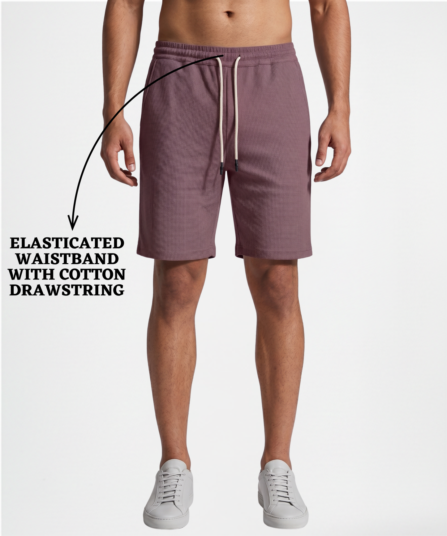 Imported Waffle Lycra Shorts – 200 GSM Premium Stretch Casual Shorts for Men