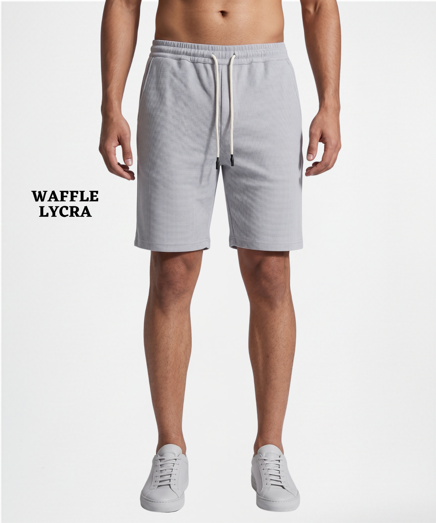 Imported Waffle Lycra Shorts – 200 GSM Premium Stretch Casual Shorts for Men