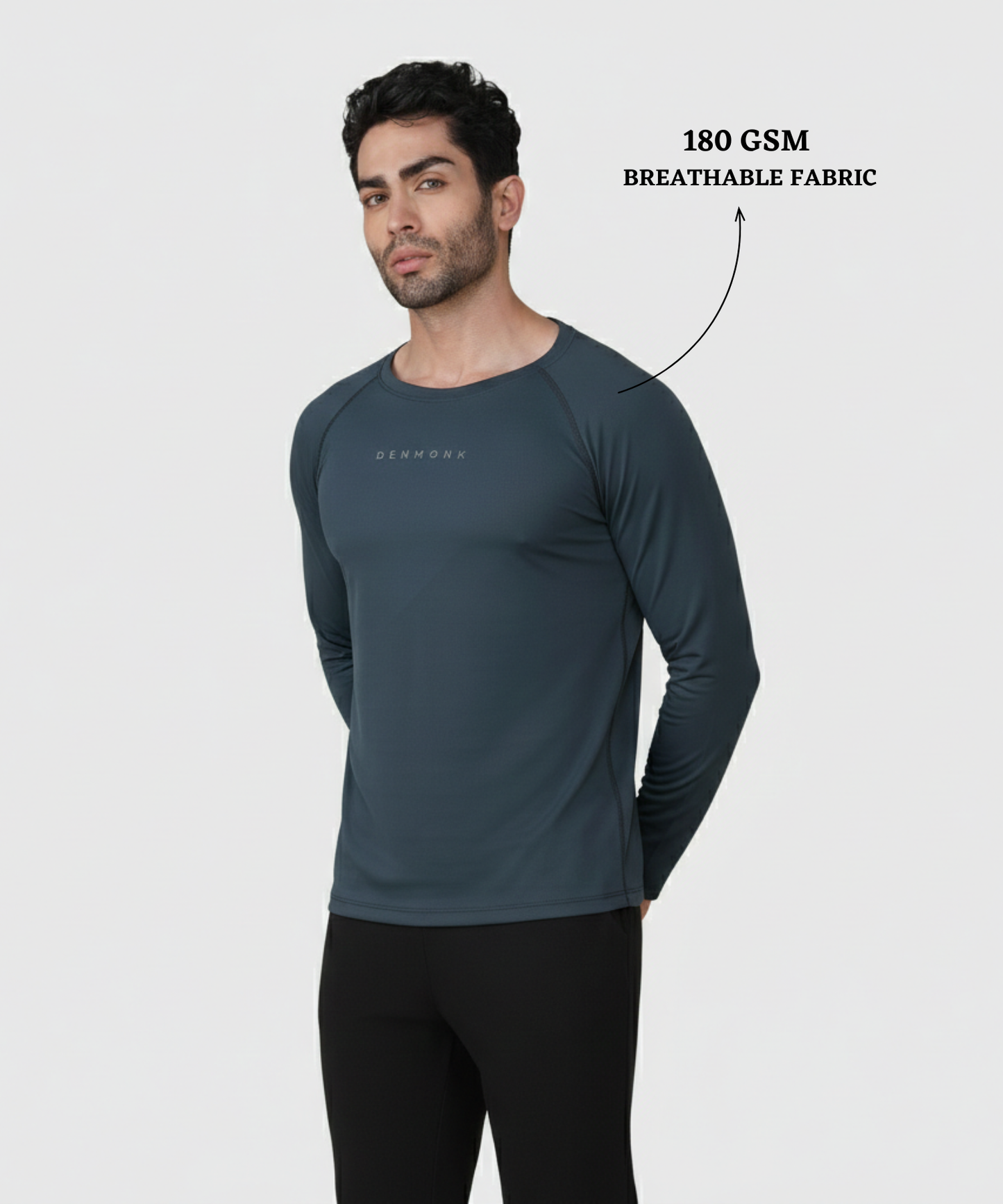 Men’s Activewear Sports T-Shirt | Dotnit Lycra Fabric | 180 GSM | Full Sleeve Gym Wear
