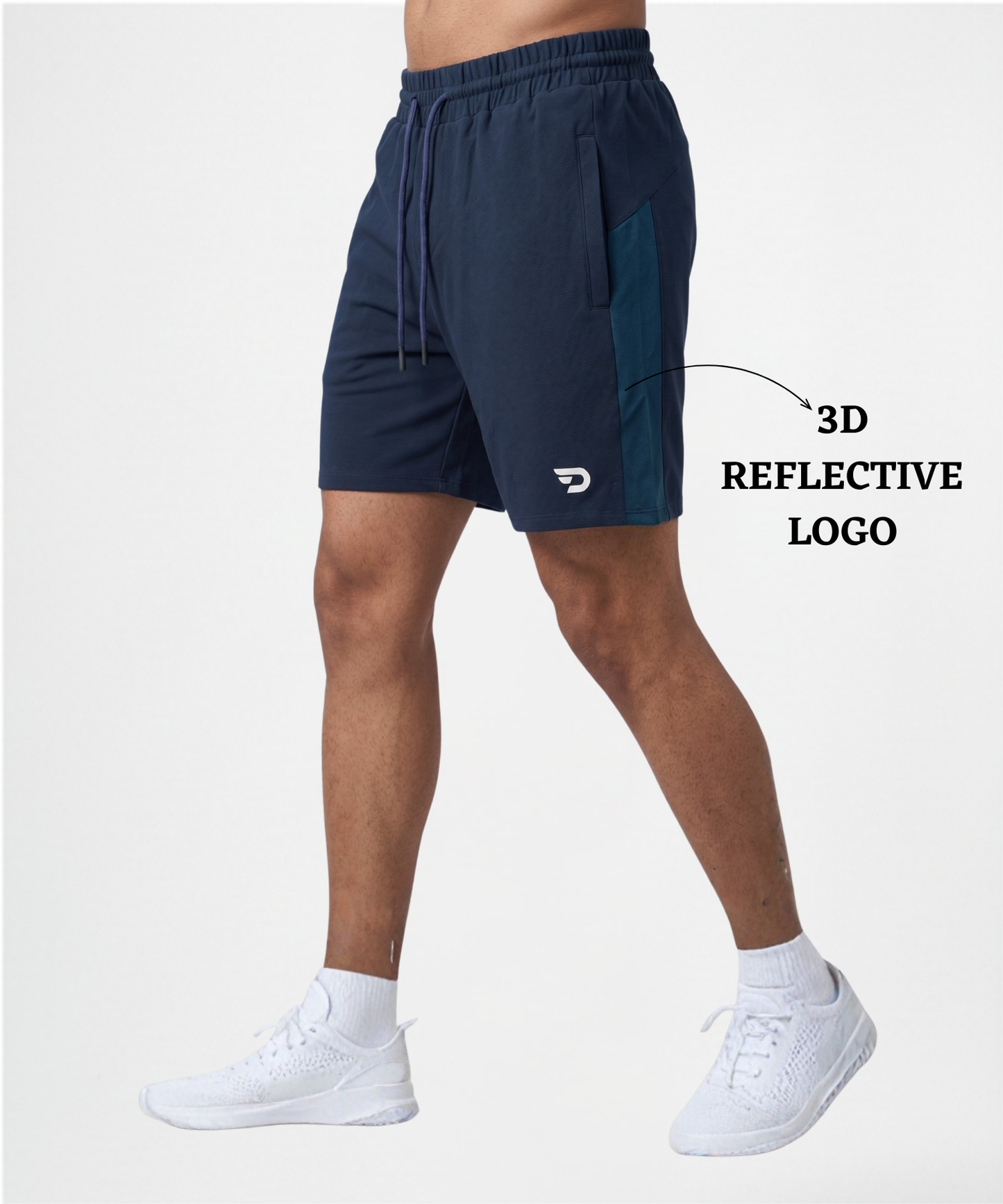 Imported Dobby Lycra Sports Shorts with Contrast Panels GSM 250
