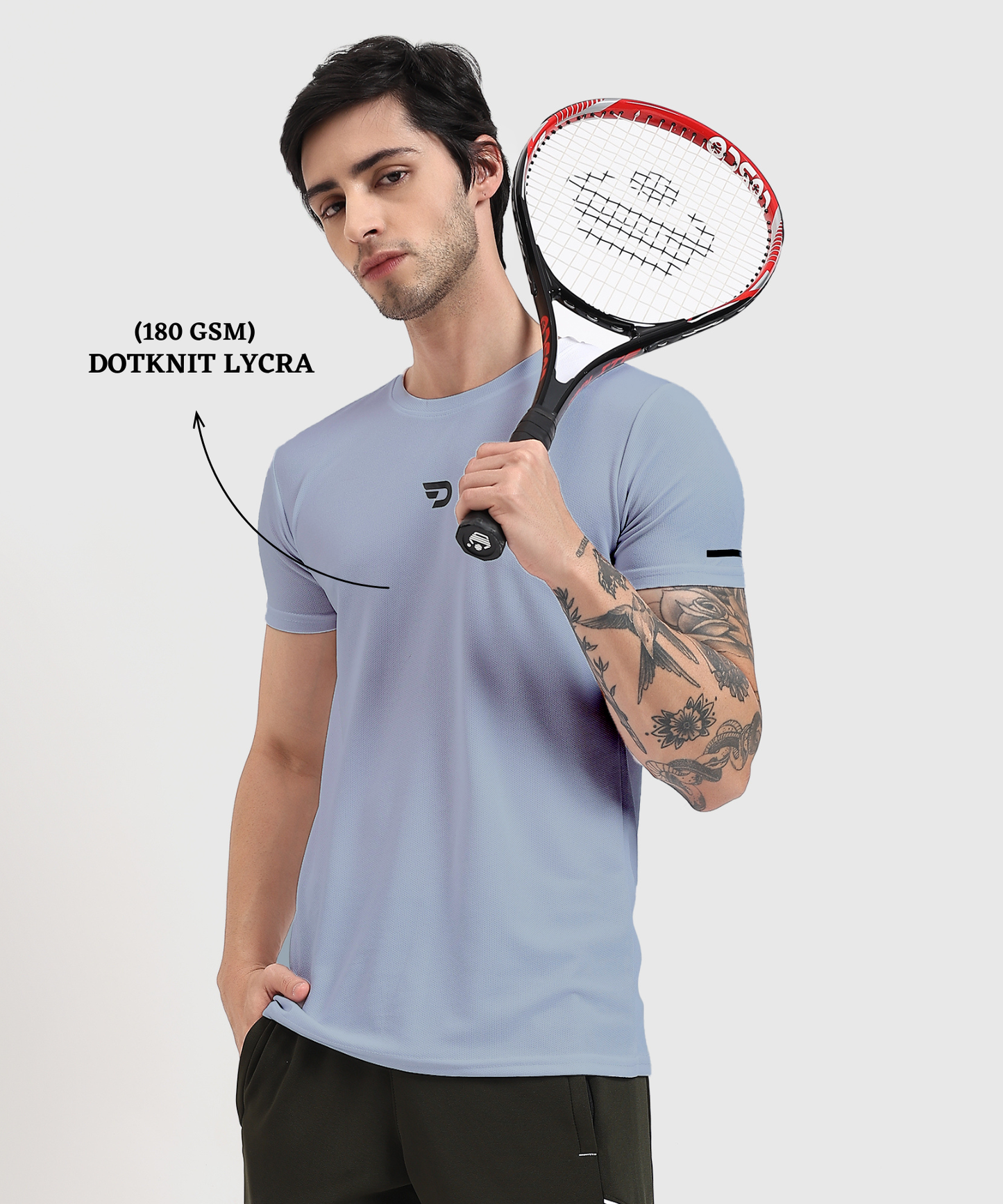 Imported Dotknit Lycra T-Shirts (GSM 180)