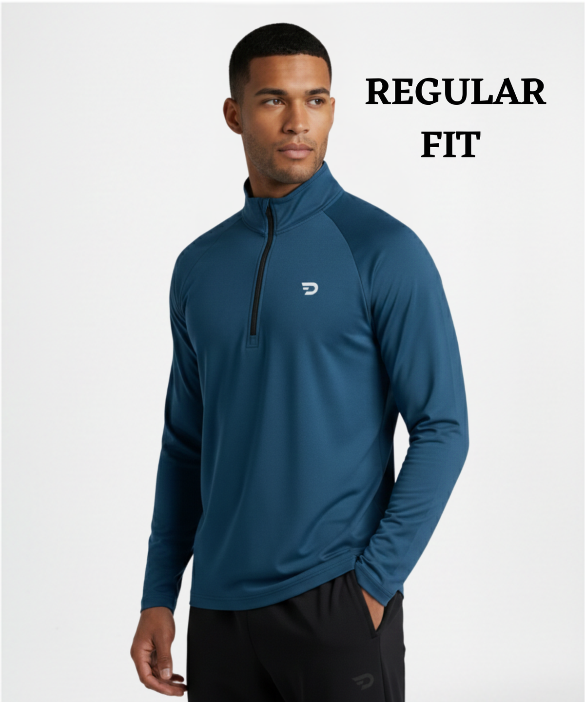 Premium 4-Way Lycra Performance Half-Zip T-Shirt | 250 GSM | Regular Fit