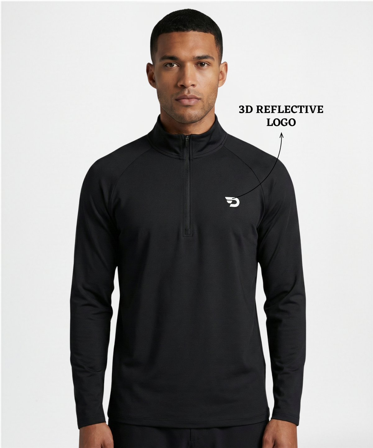 Premium 4-Way Lycra Performance Half-Zip T-Shirt | 250 GSM | Regular Fit