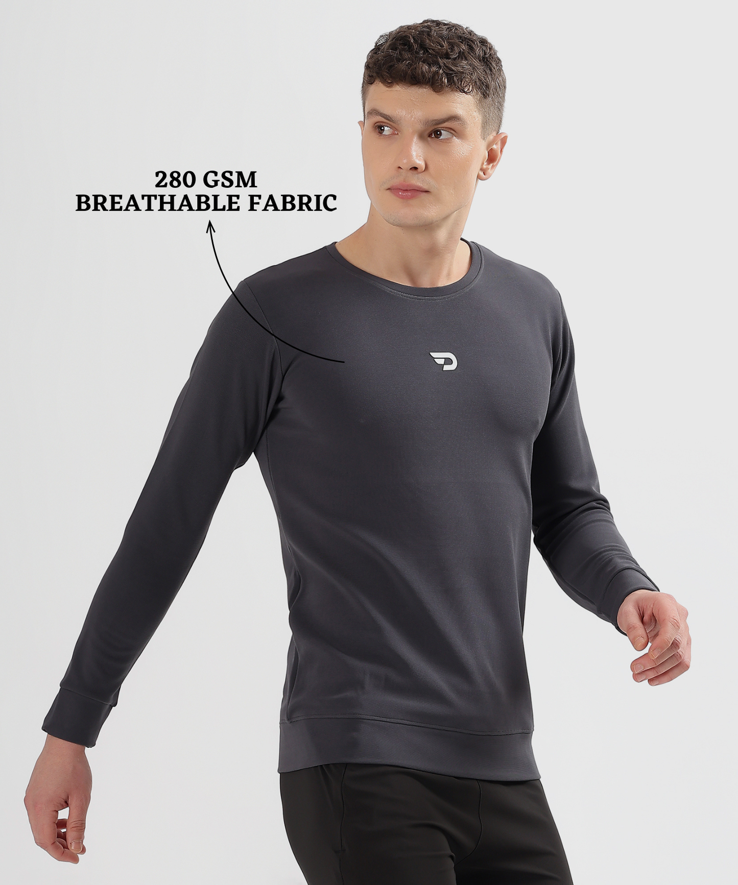 Move Light Sweatshirt - Imported Dobby Lycra  (GSM 280)