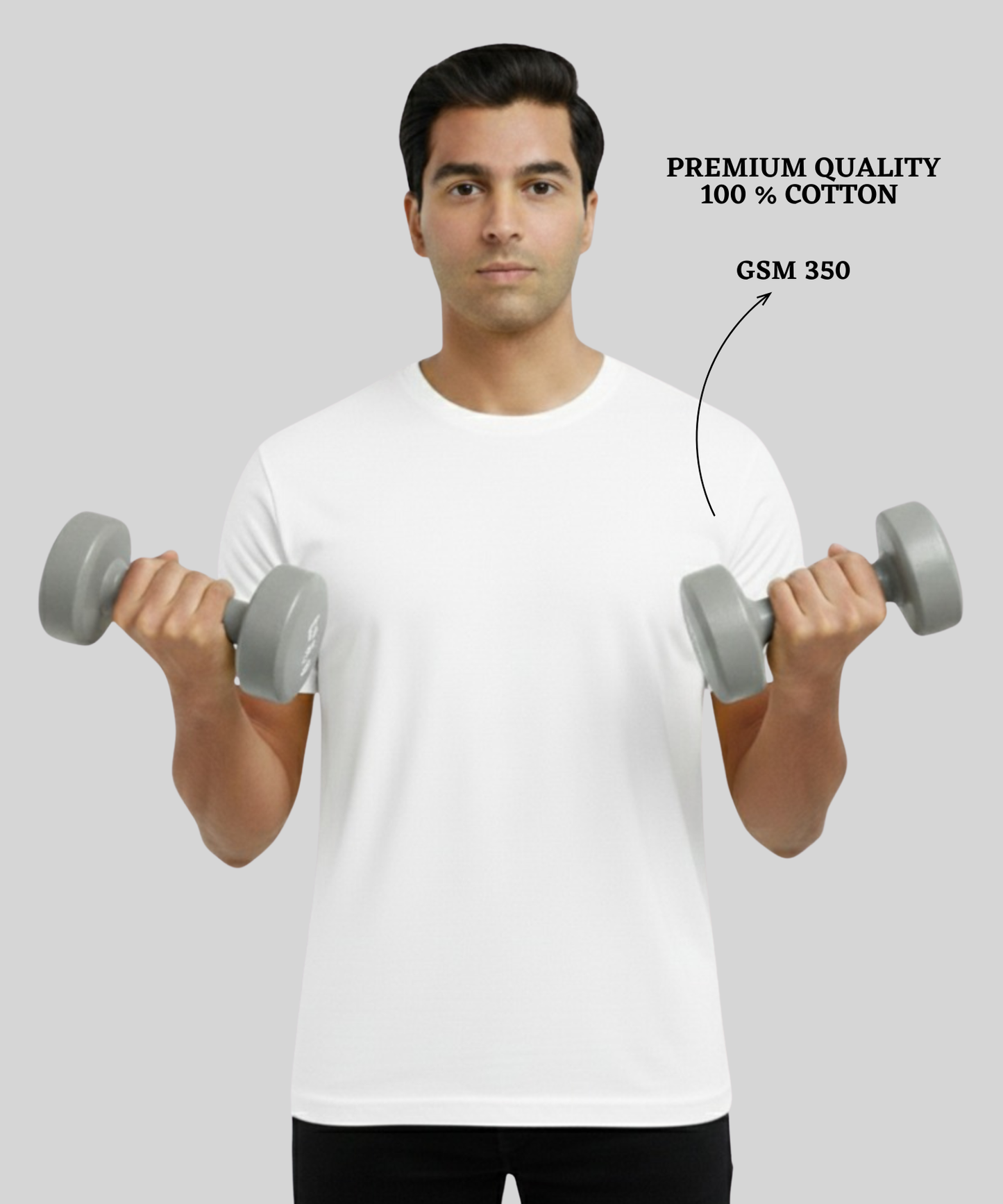 Premium Quality 100% Cotton Lycra T-Shirts (GSM 220)