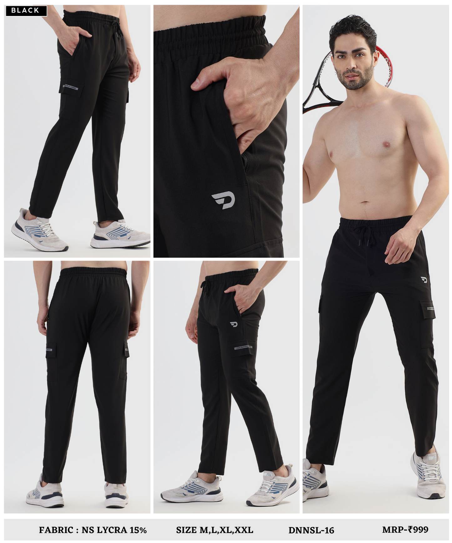 Cargo Style Trackpant – Imported Ns Parachute Lycra (170 GSM, 25% Lycra)