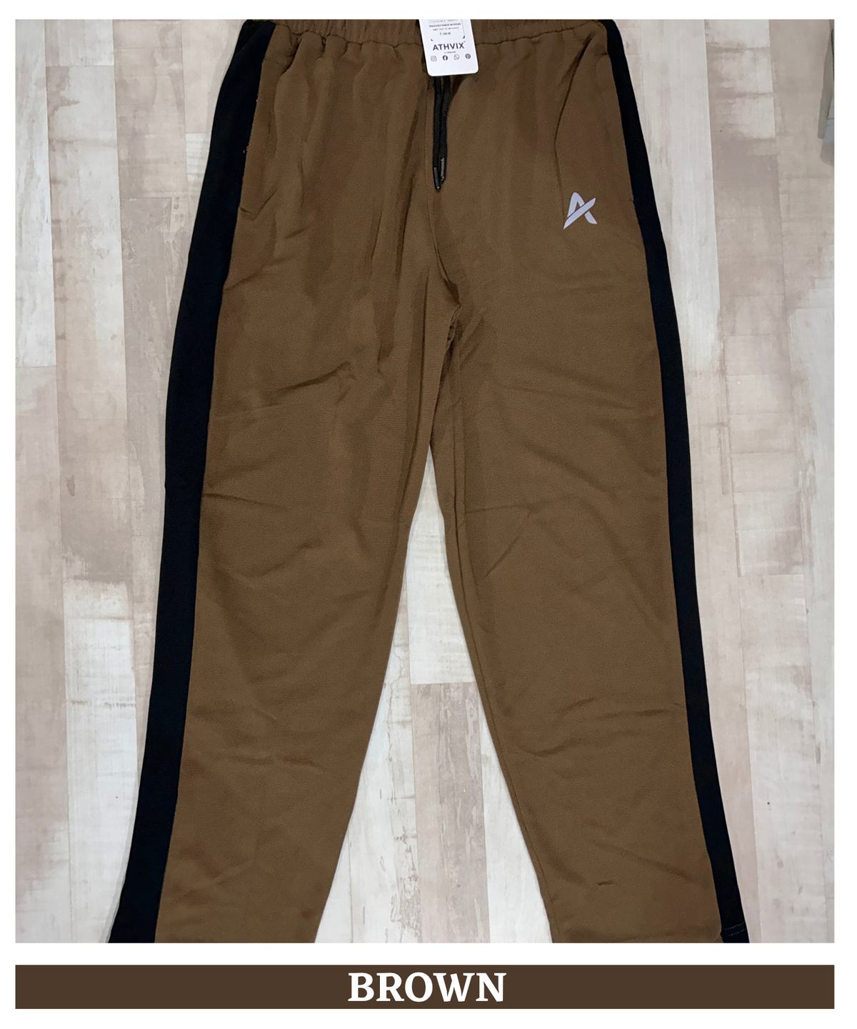 Men's Imported Dobby Lycra Track Pants With Side Color Contrast Panel | Athvix Active Wear By Denmonk | 230 GSM | Slim Fit