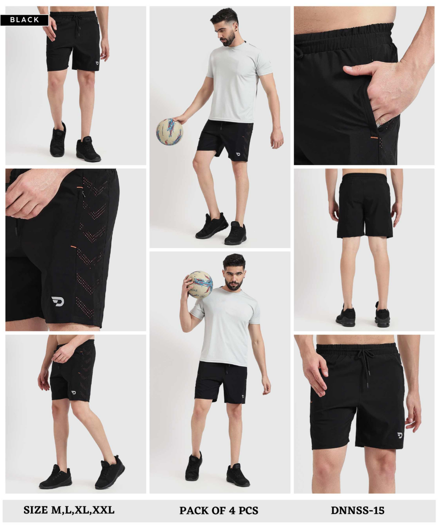 Flex Fit Shorts - Imported Ns Parachute Lycra  (15% Lycra 130 GSM)