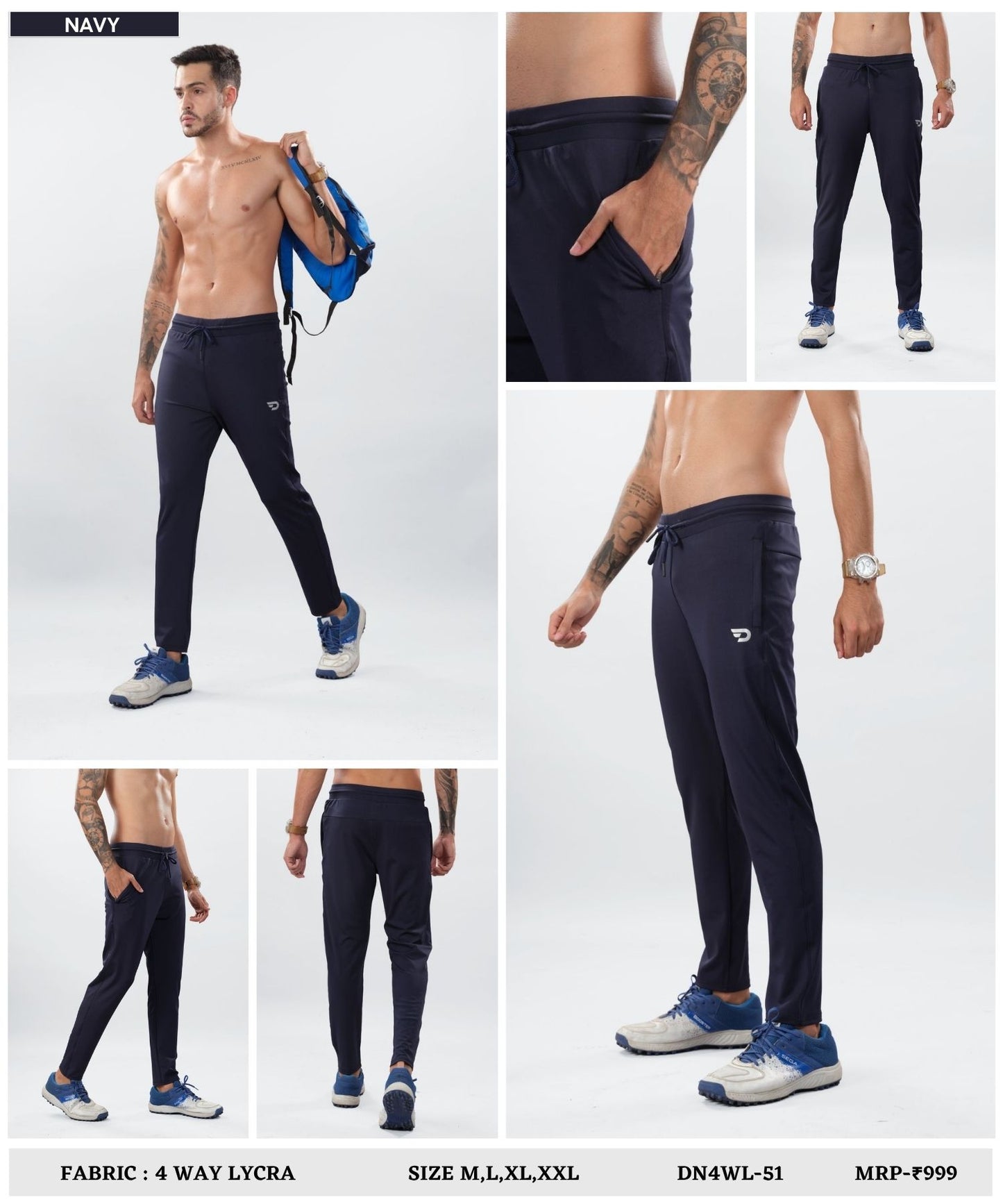 VectorFlex Trackpant - Imported 4way Taiwan Lycra Lower (GSM 280)