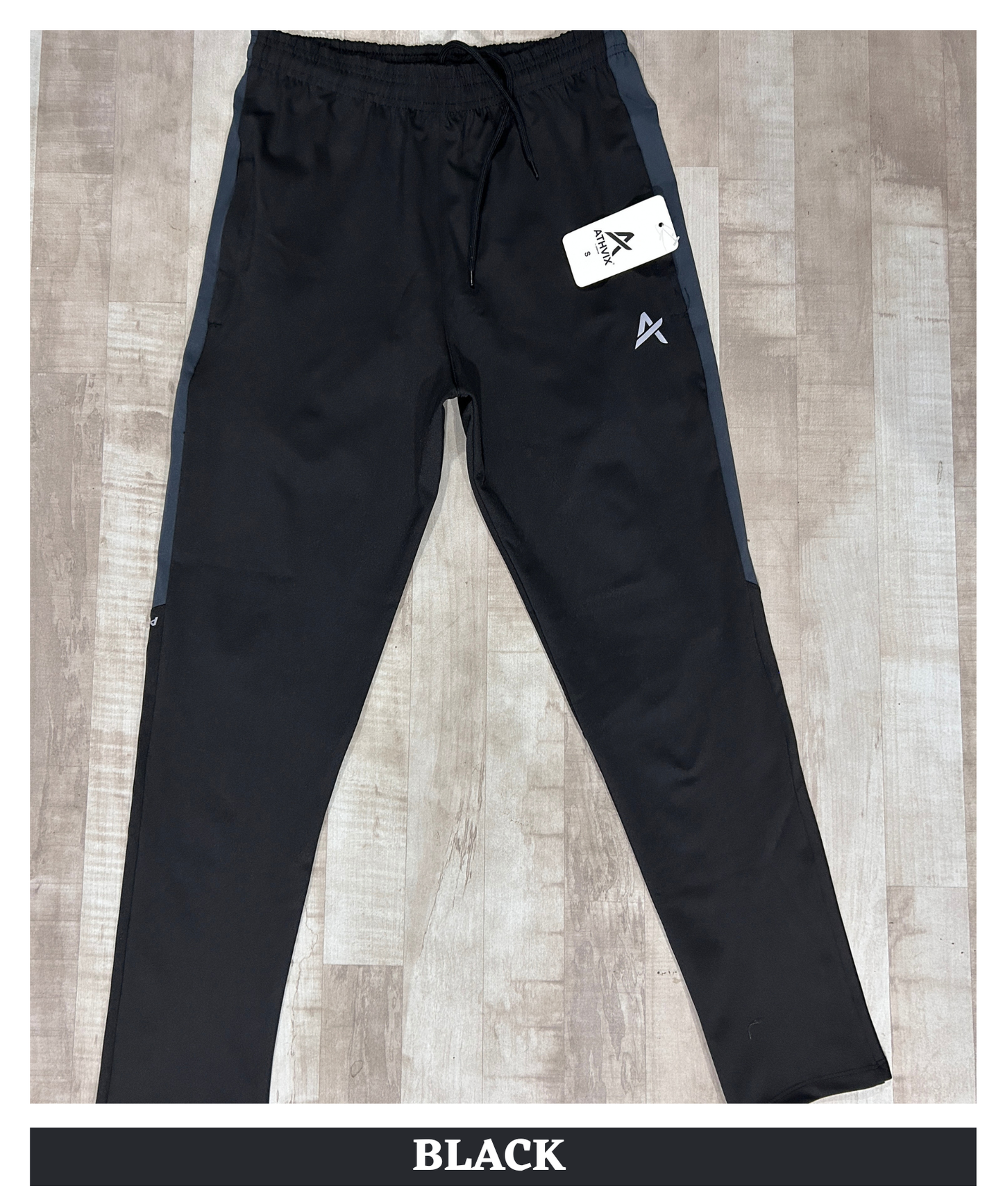 Athvix Activewear 4-Way Lycra Track Pants with Contrast Side Panel (240 GSM) – Stretch Fit & Premium Comfort