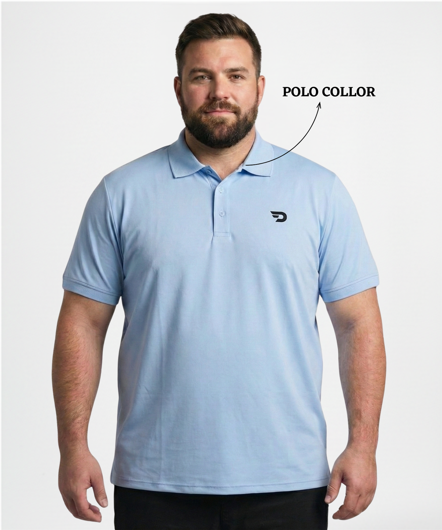 Imported Matty Lycra Polo Plus Size T-Shirts (GSM 200)