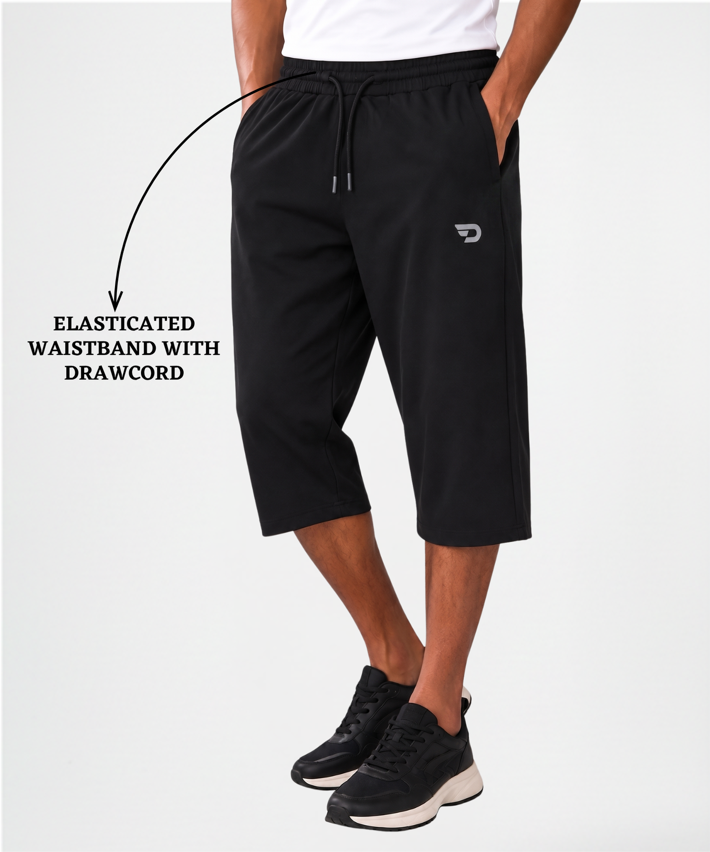 Men's Premium Imported Dobby Lycra Capri | 250 GSM | Both Side Zip Pockets | Regular Fit