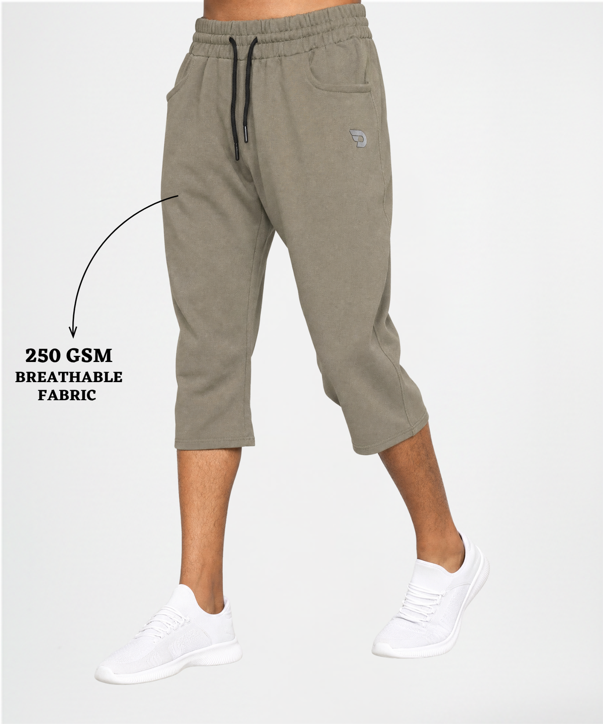 Men's Premium Imported Dobby Lycra Capri With Functional D-Pockets | 250 GSM | Regular Fit