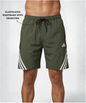 Imported Ns Parachute Lycra Shorts (15% Lycra 130 GSM) | Diagonal Triple Stripe