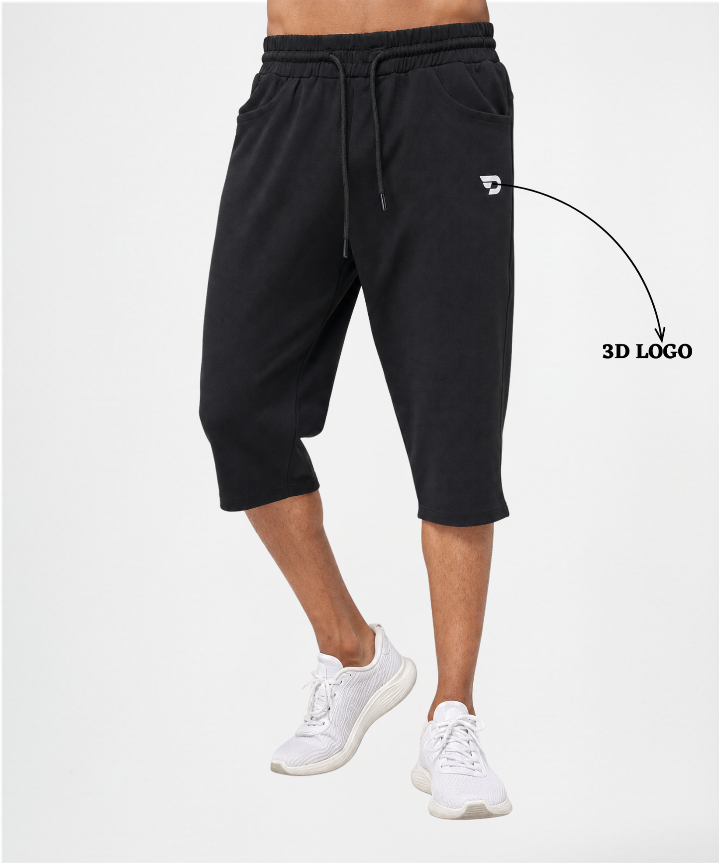 Men's Premium Imported Dobby Lycra Capri With Functional D-Pockets | 250 GSM | Regular Fit