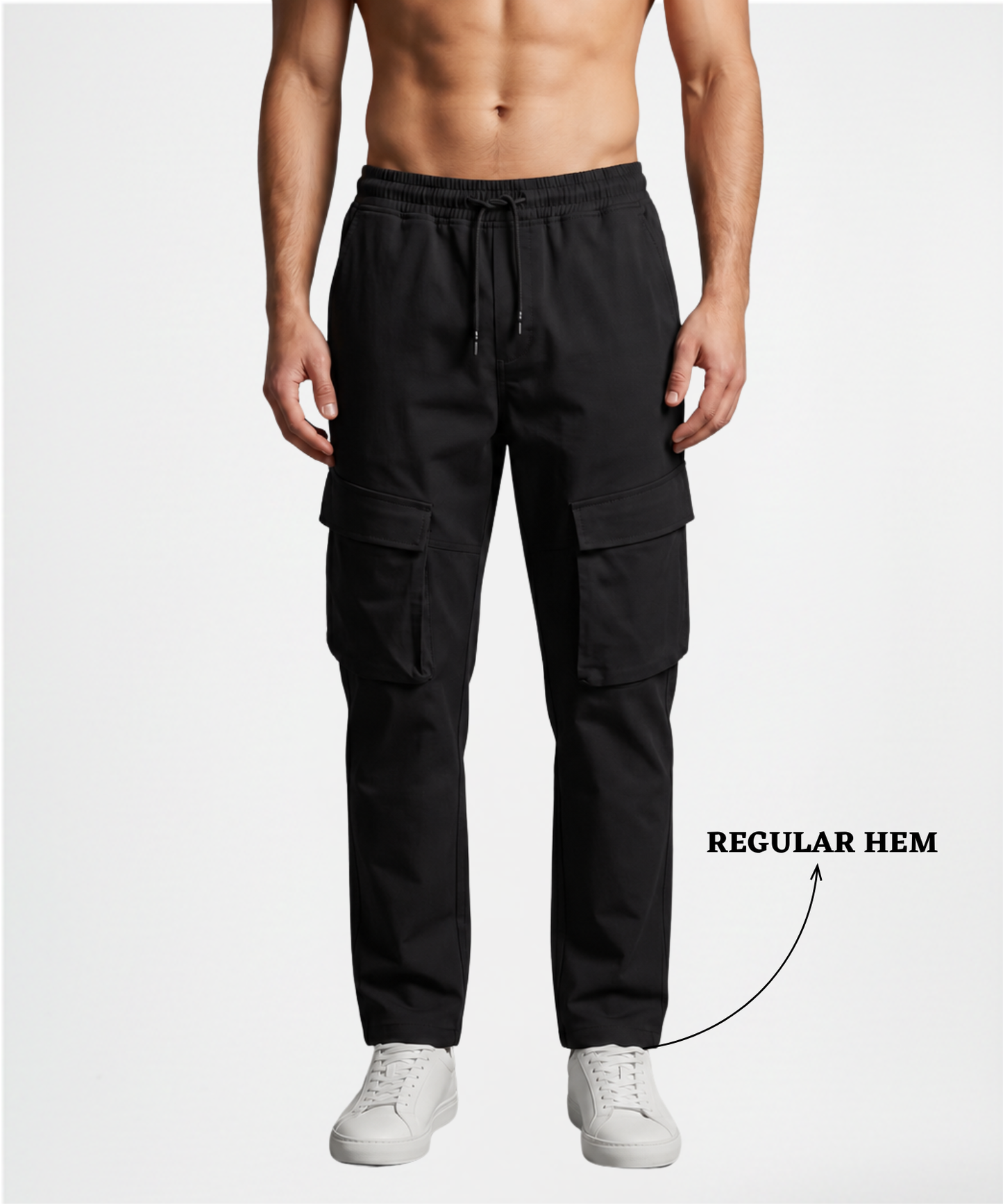 Men’s Premium Cotton Blend Lycra Comfort Fit Cargo Track Pants | 250 GSM | Multi-Pocket Casual Cargo