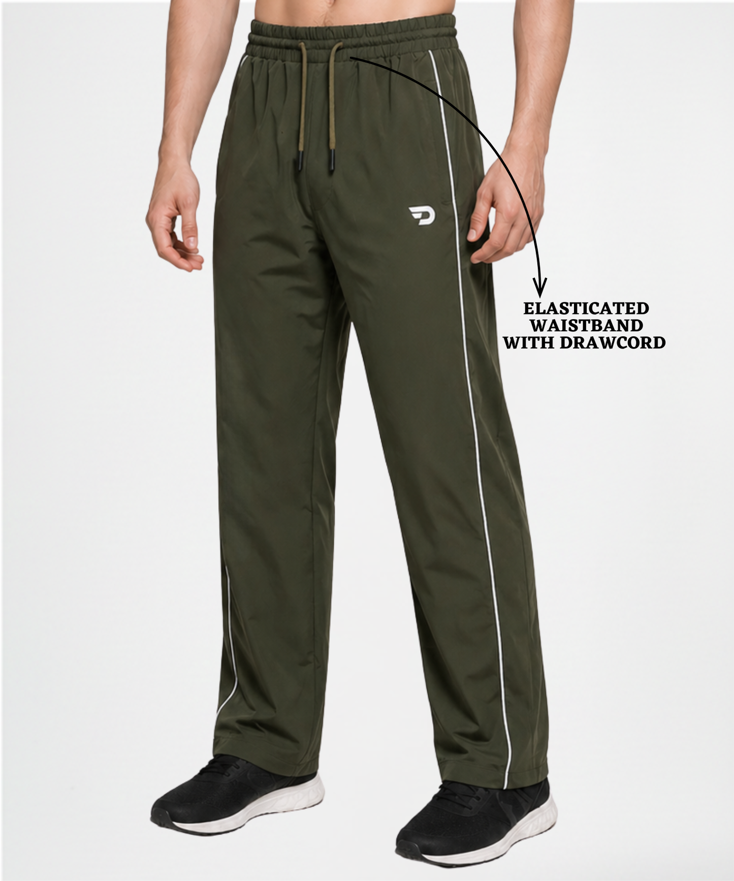 Men’s Imported NS Terry Lycra Track Pants (180 GSM) – Straight Fit with Side Piping