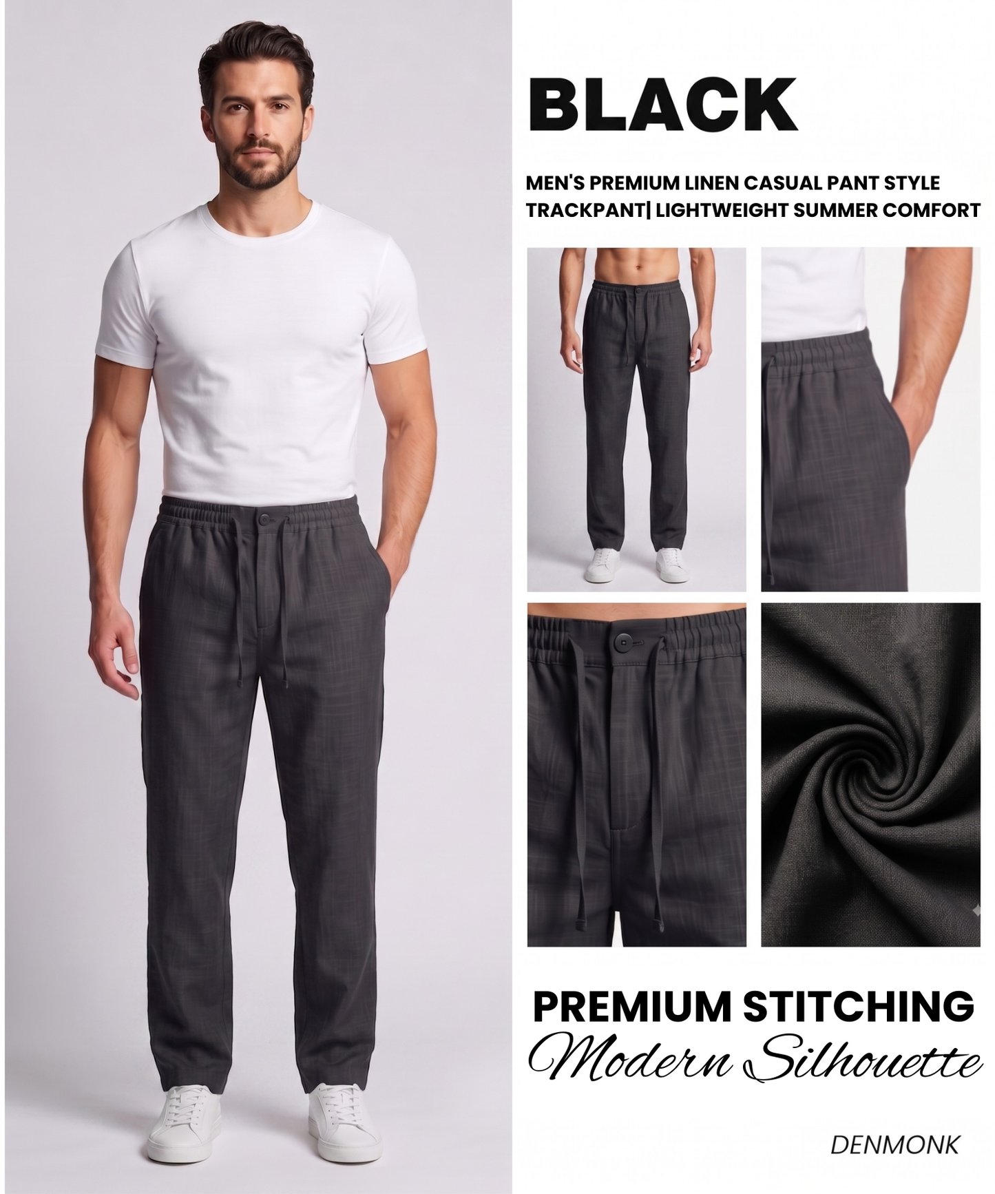 Men's Premium Linen Casual Pant | Perfect Casual Collection | Lightweight Comfort Fit