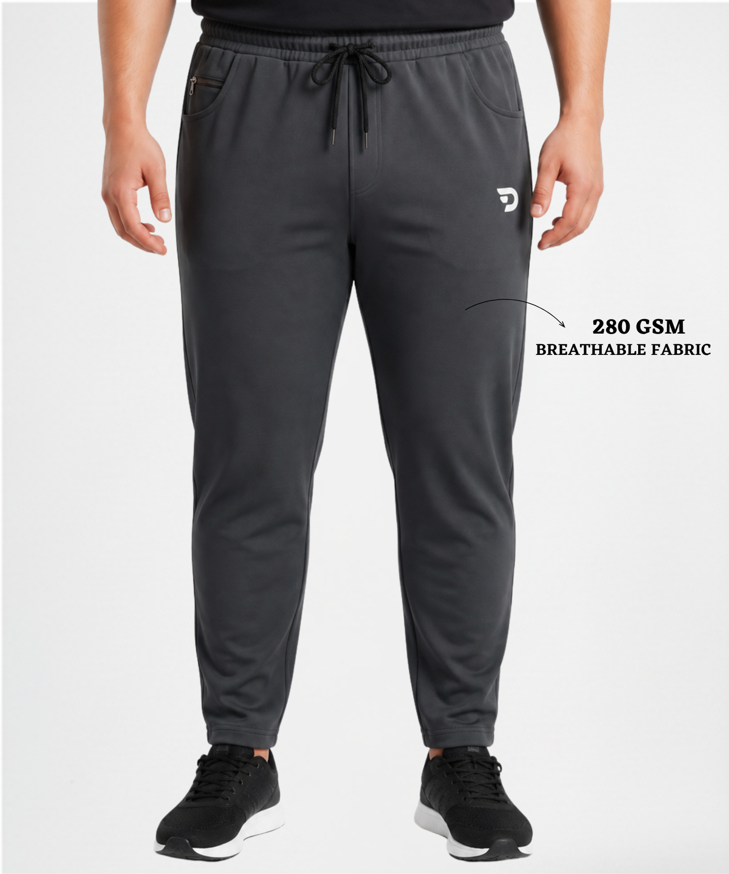 D-Pocket Plus Size Trackpant – Imported Dobby Lycra ( 280 GSM )