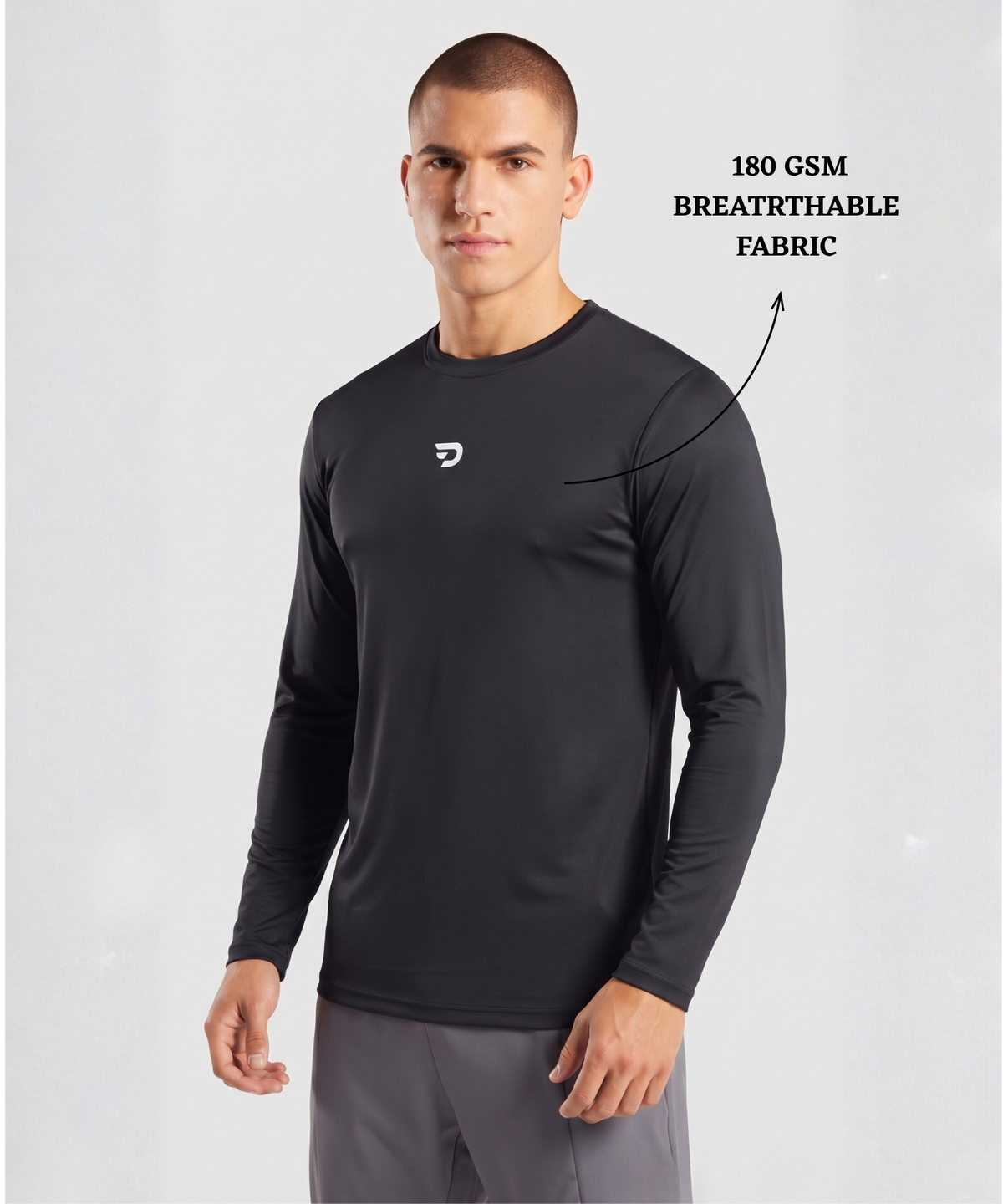Denmonk Men's Imported Micro Aero Knit Full Sleeve T-Shirt | 180 GSM | Regular Fit