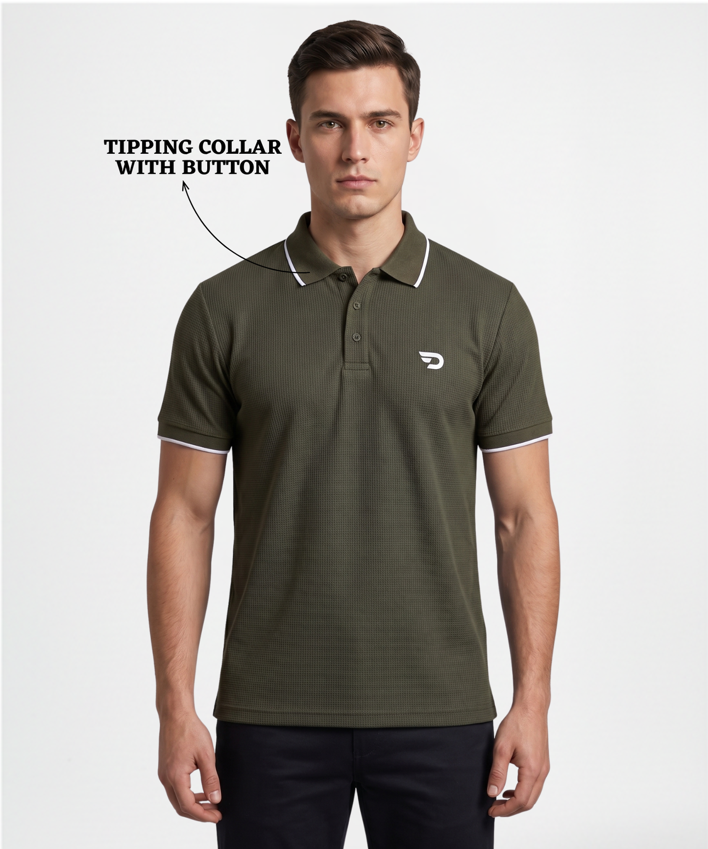 Men’s Premium Waffle Texture Polo T-Shirt – Lycra Stretch | 180 GSM | Regular Fit