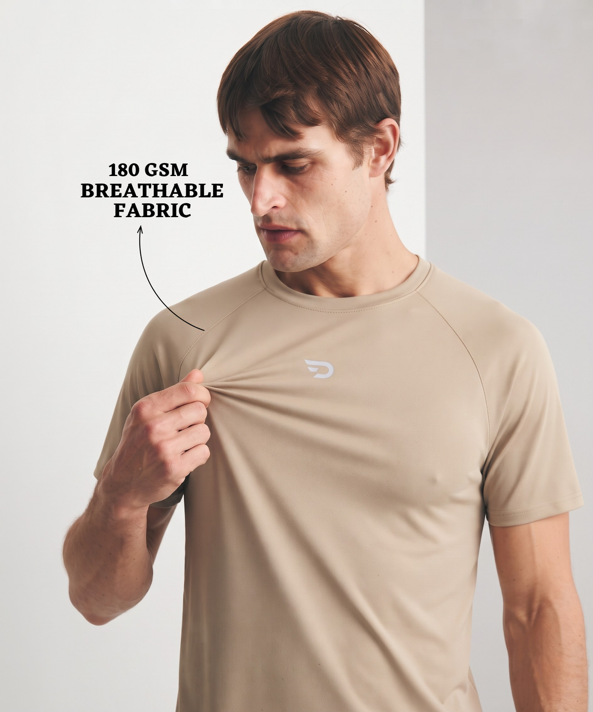 Denmonk Men's Imported Micro Aero Knit Reglan Half Sleeve T-Shirt | 180 GSM | Regular Fit