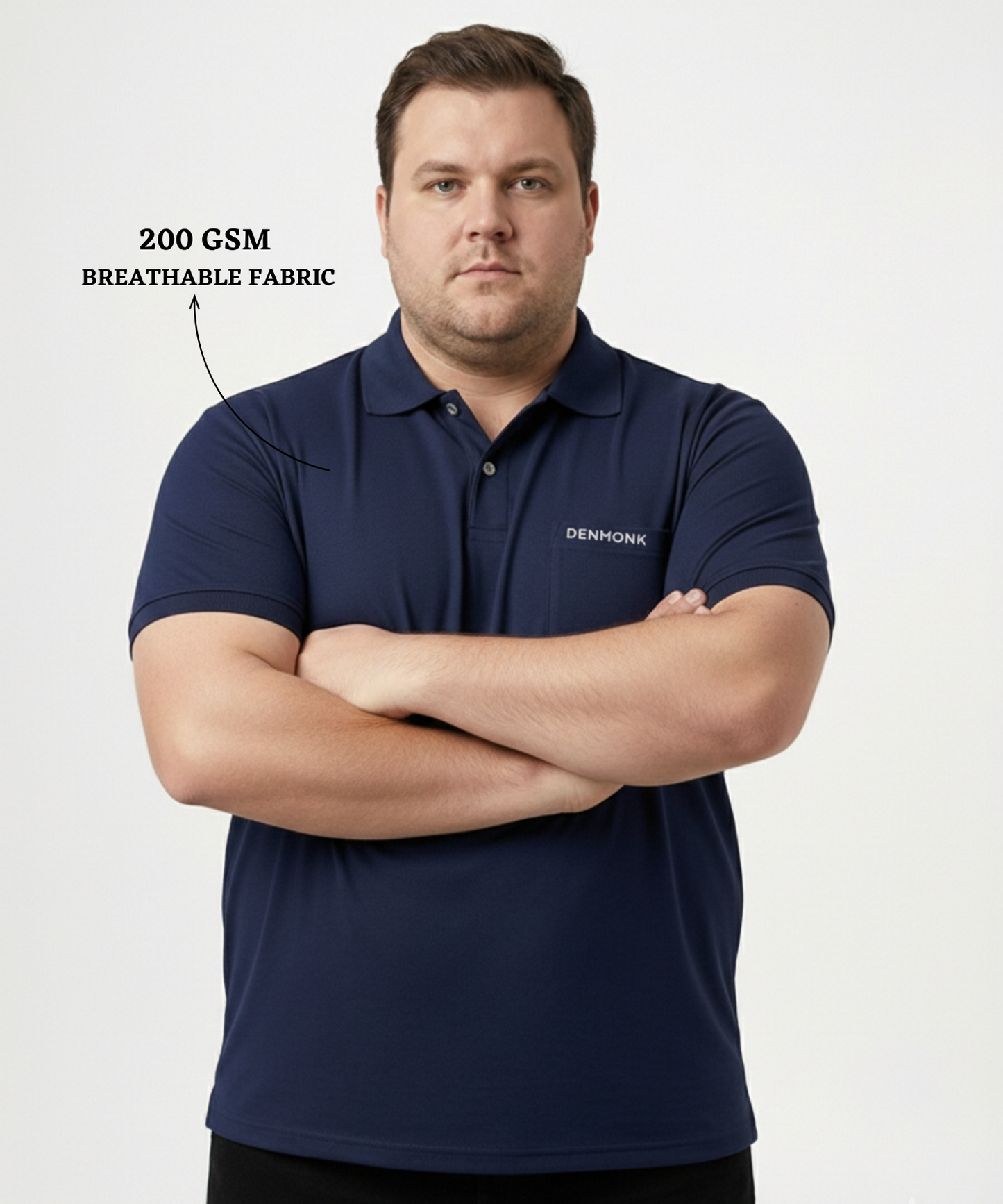 Imported Matty Lycra Polo T-Shirt – Plus Size | 200 GSM | With Mini Chest Pocket