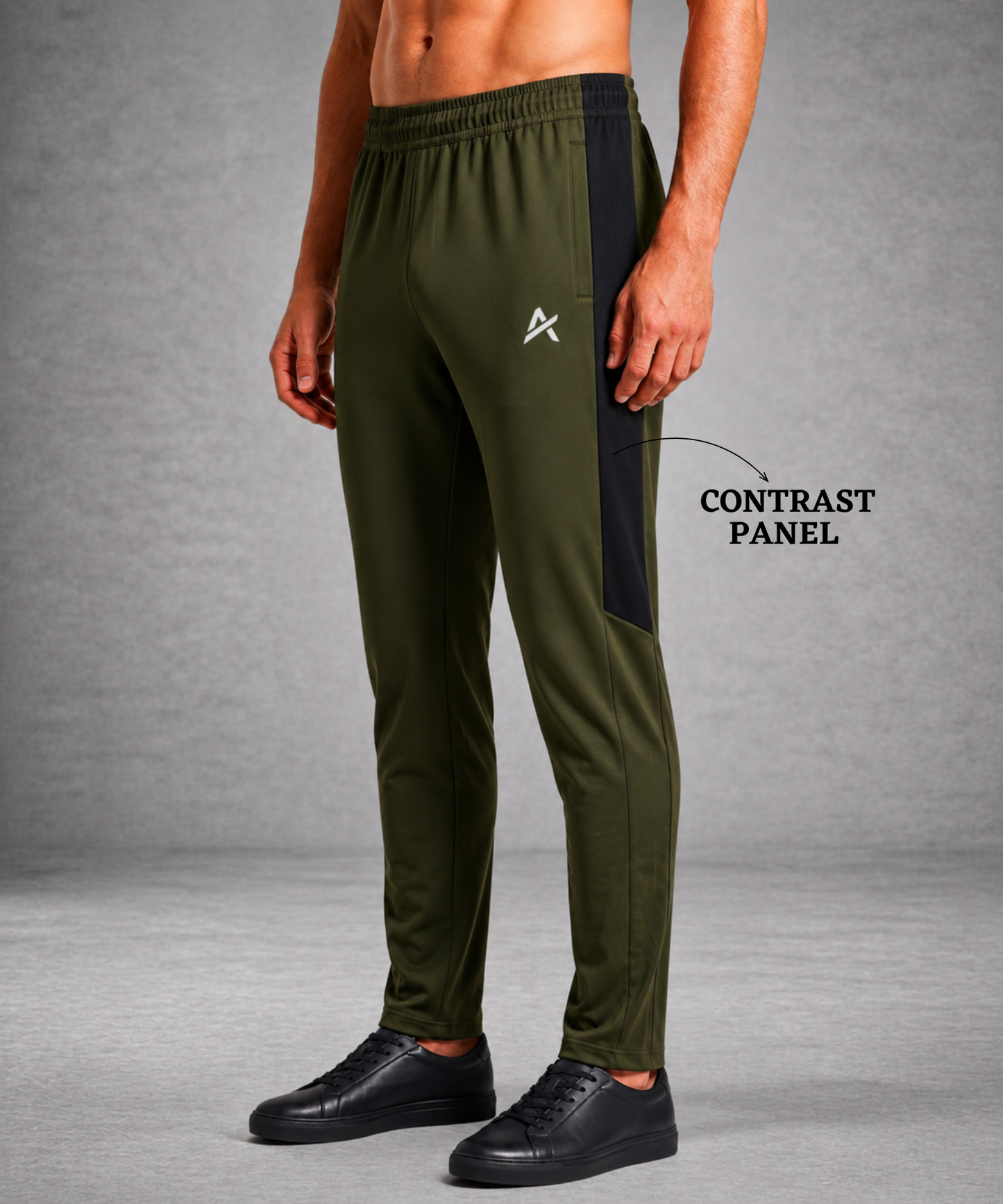 Athvix Activewear 4-Way Lycra Track Pants with Contrast Side Panel (240 GSM) – Stretch Fit & Premium Comfort